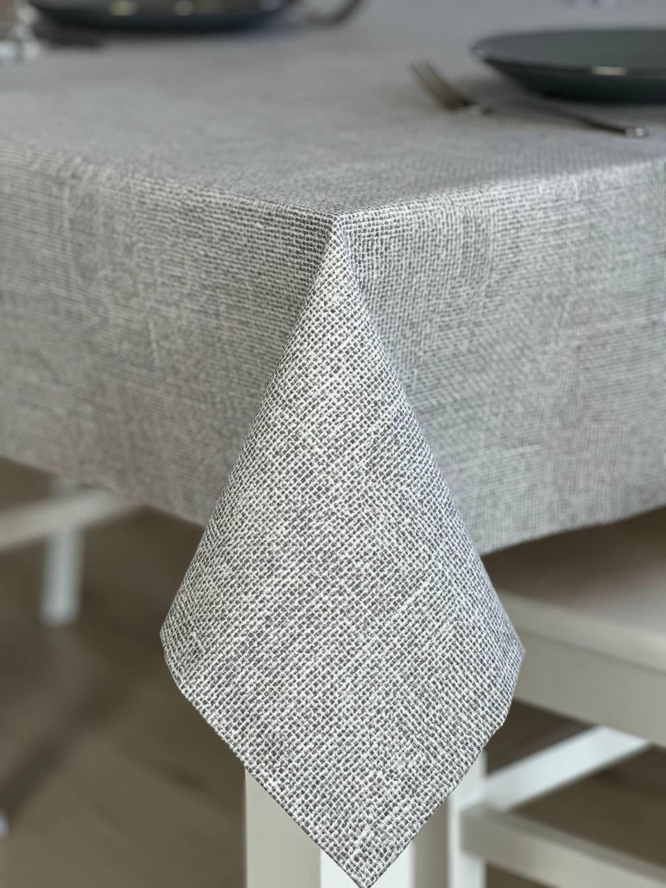 Linen waterproof tablecloth with Teflon, Geometry collection, luxury quality (custom or standard size)