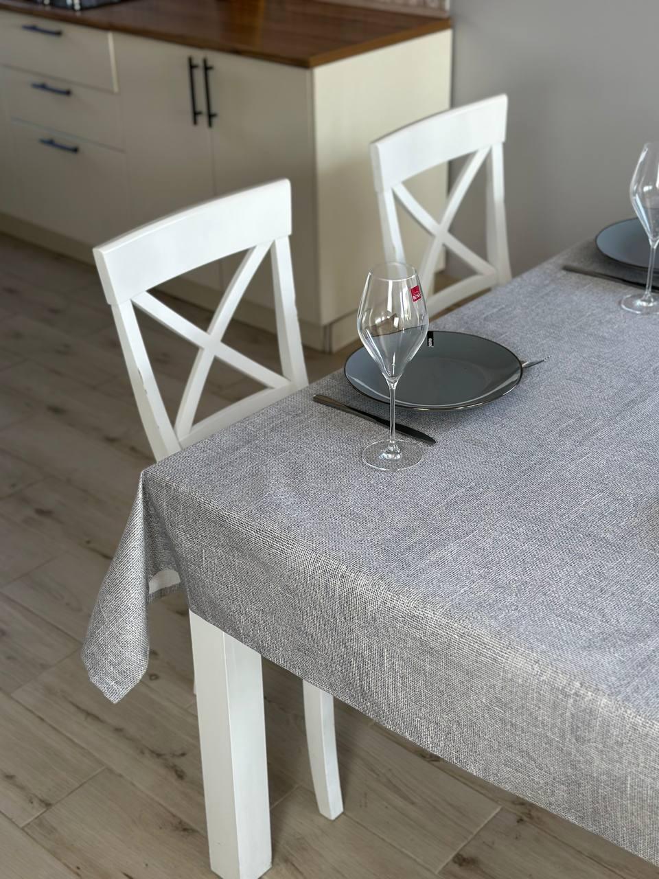 Linen waterproof tablecloth with Teflon, Geometry collection, luxury quality (custom or standard size)