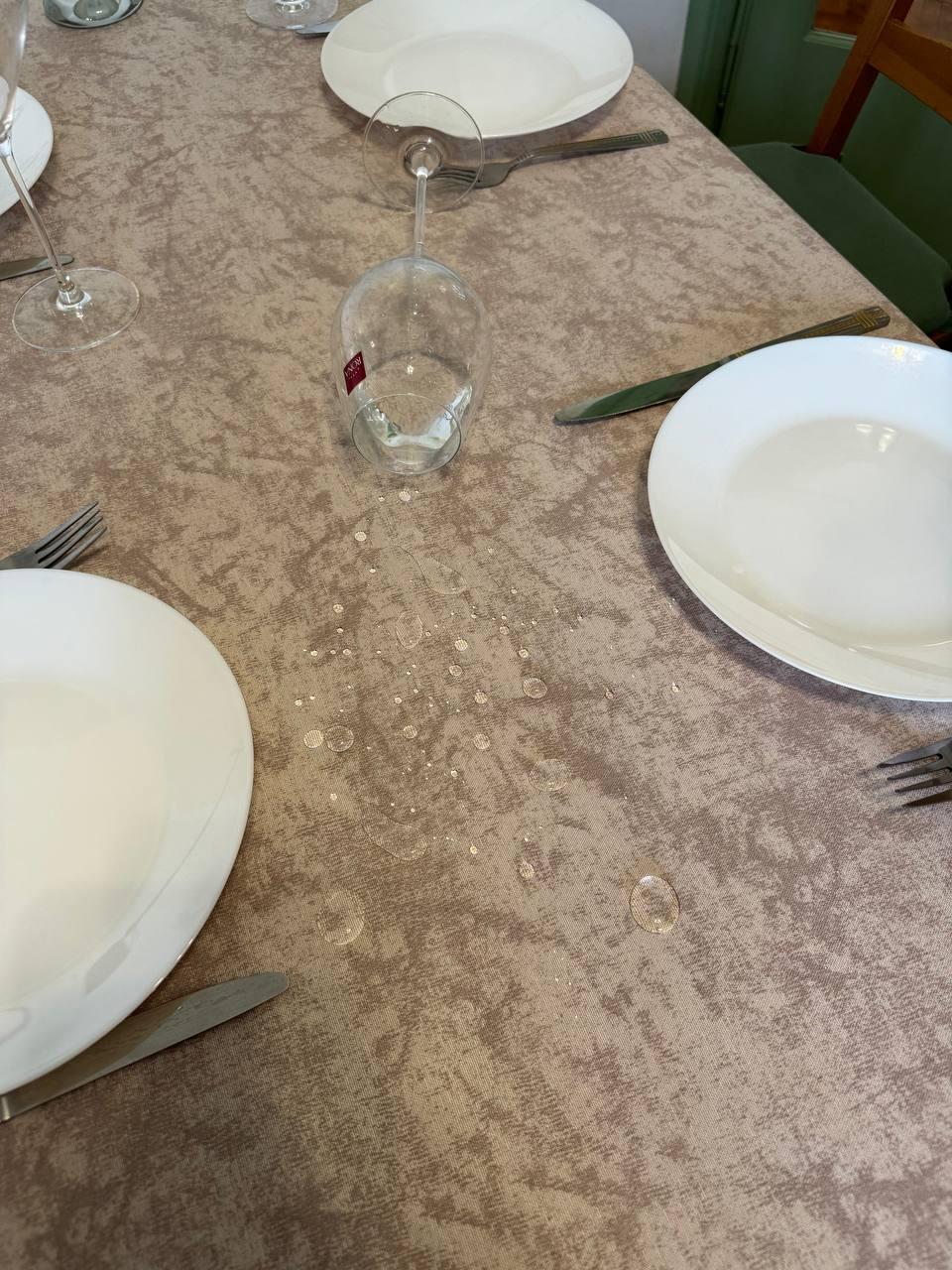 Linen waterproof tablecloth with Teflon, Geometry collection, luxury quality (custom or standard size)