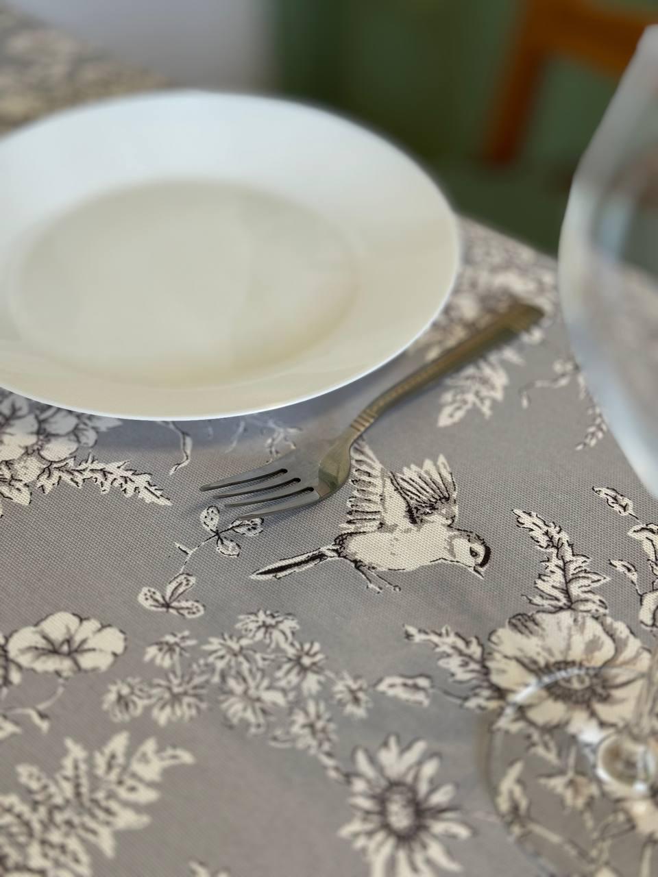 Linen waterproof tablecloth with Teflon, Geometry collection, luxury quality (custom or standard size)