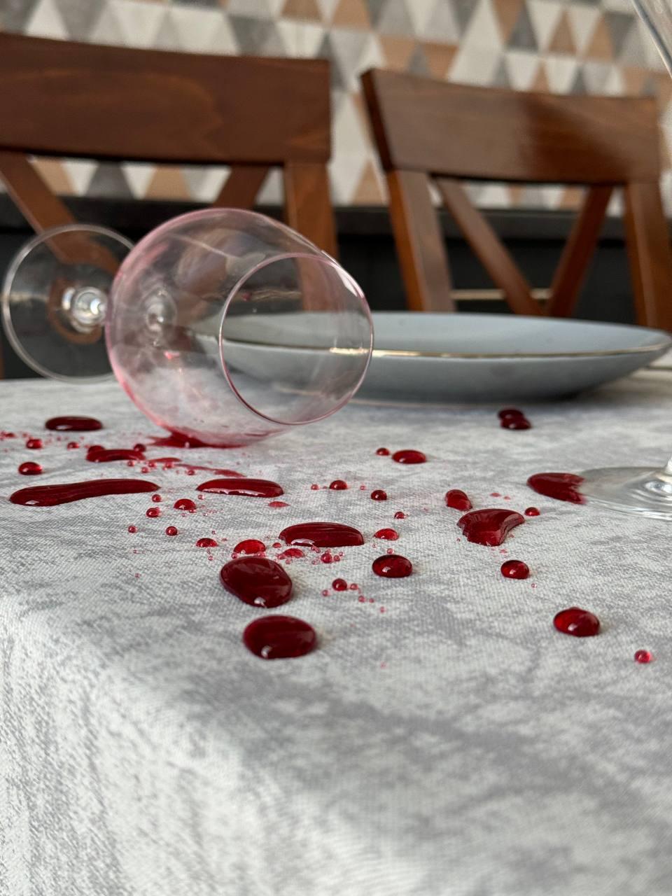 Linen waterproof tablecloth with Teflon, Geometry collection, luxury quality (custom or standard size)