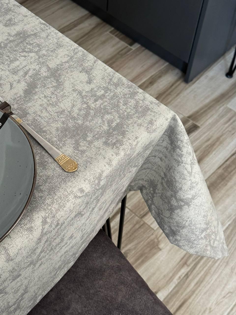 Linen waterproof tablecloth with Teflon, Geometry collection, luxury quality (custom or standard size)