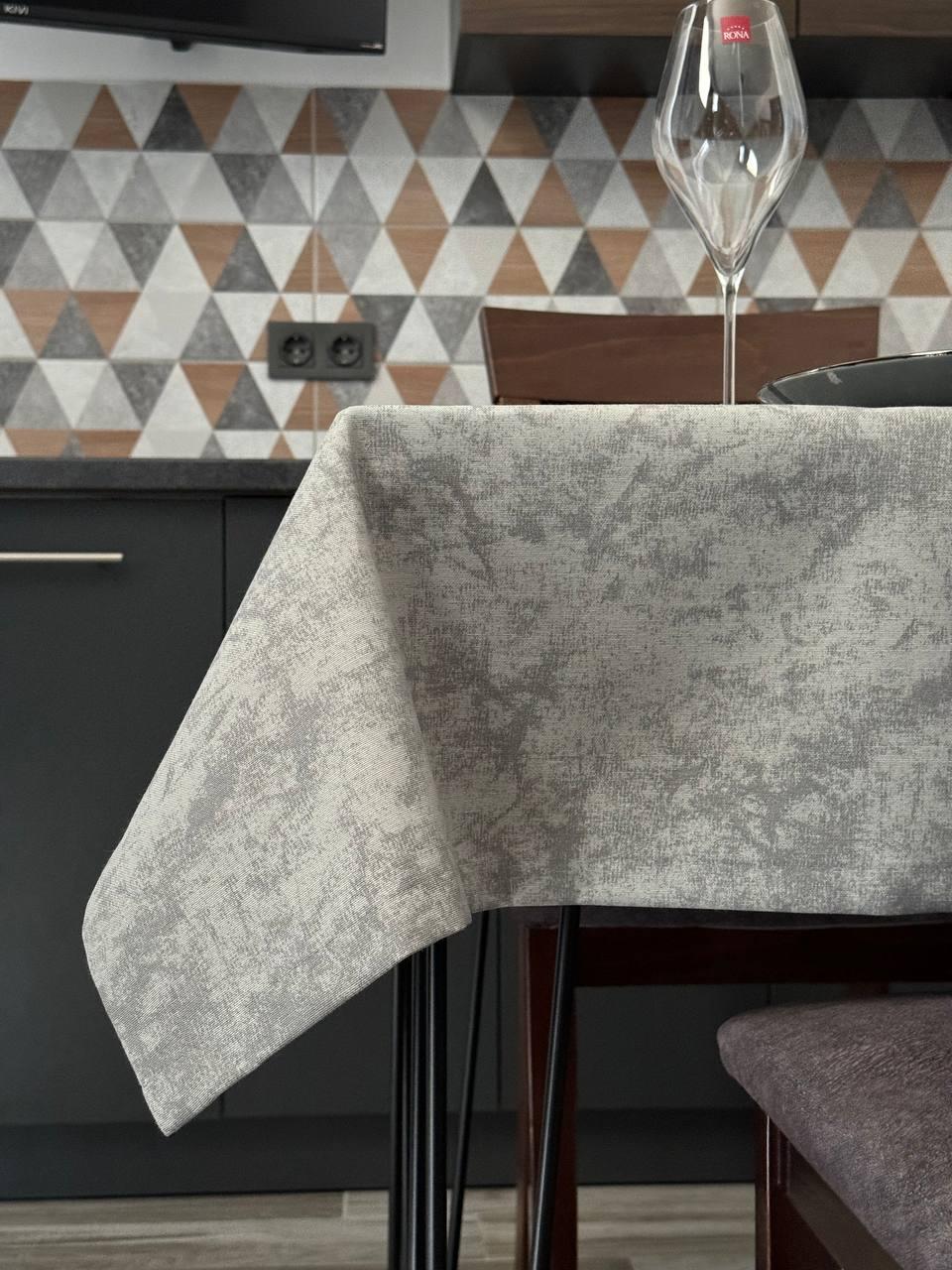 Linen waterproof tablecloth with Teflon, Geometry collection, luxury quality (custom or standard size)