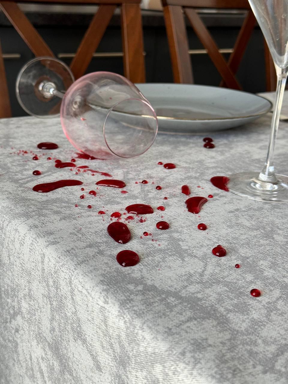 Linen waterproof tablecloth with Teflon, Geometry collection, luxury quality (custom or standard size)