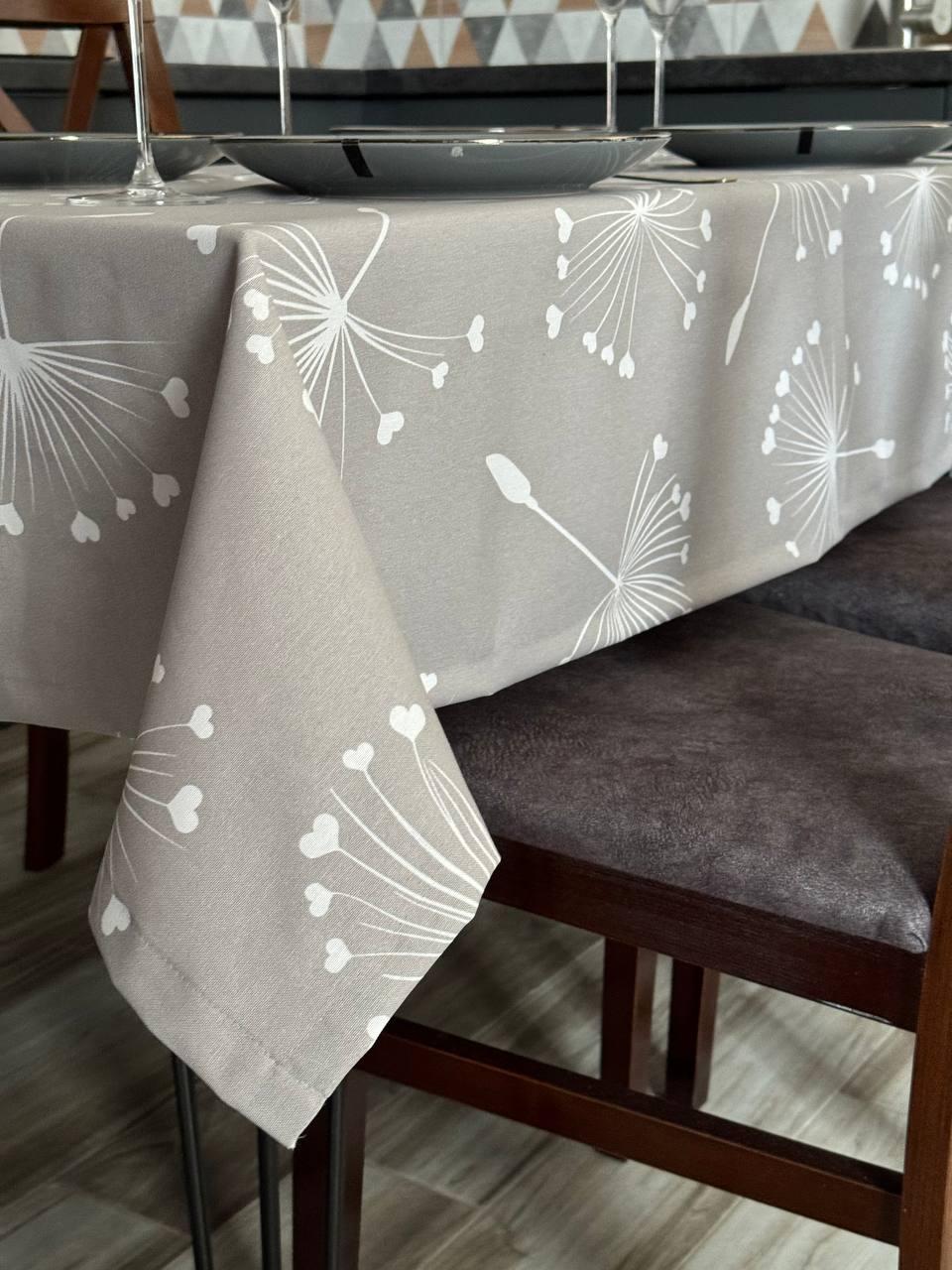 Linen waterproof tablecloth with Teflon, Geometry collection, luxury quality (custom or standard size)