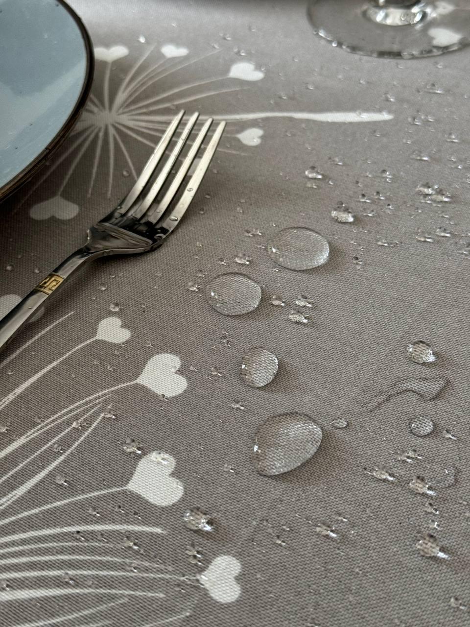 Linen waterproof tablecloth with Teflon, Geometry collection, luxury quality (custom or standard size)