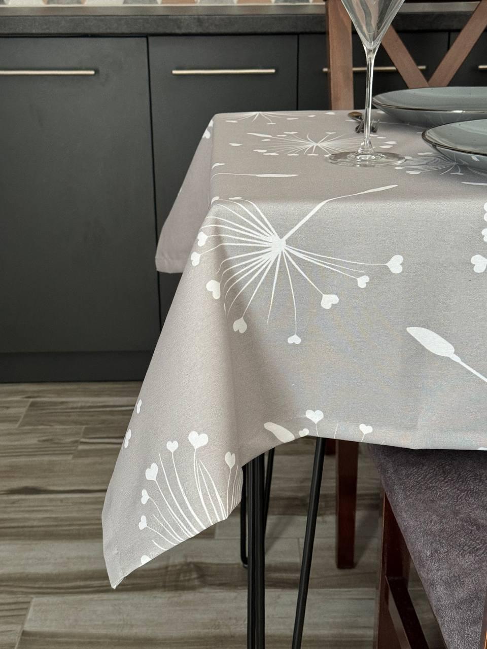 Linen waterproof tablecloth with Teflon, Geometry collection, luxury quality (custom or standard size)