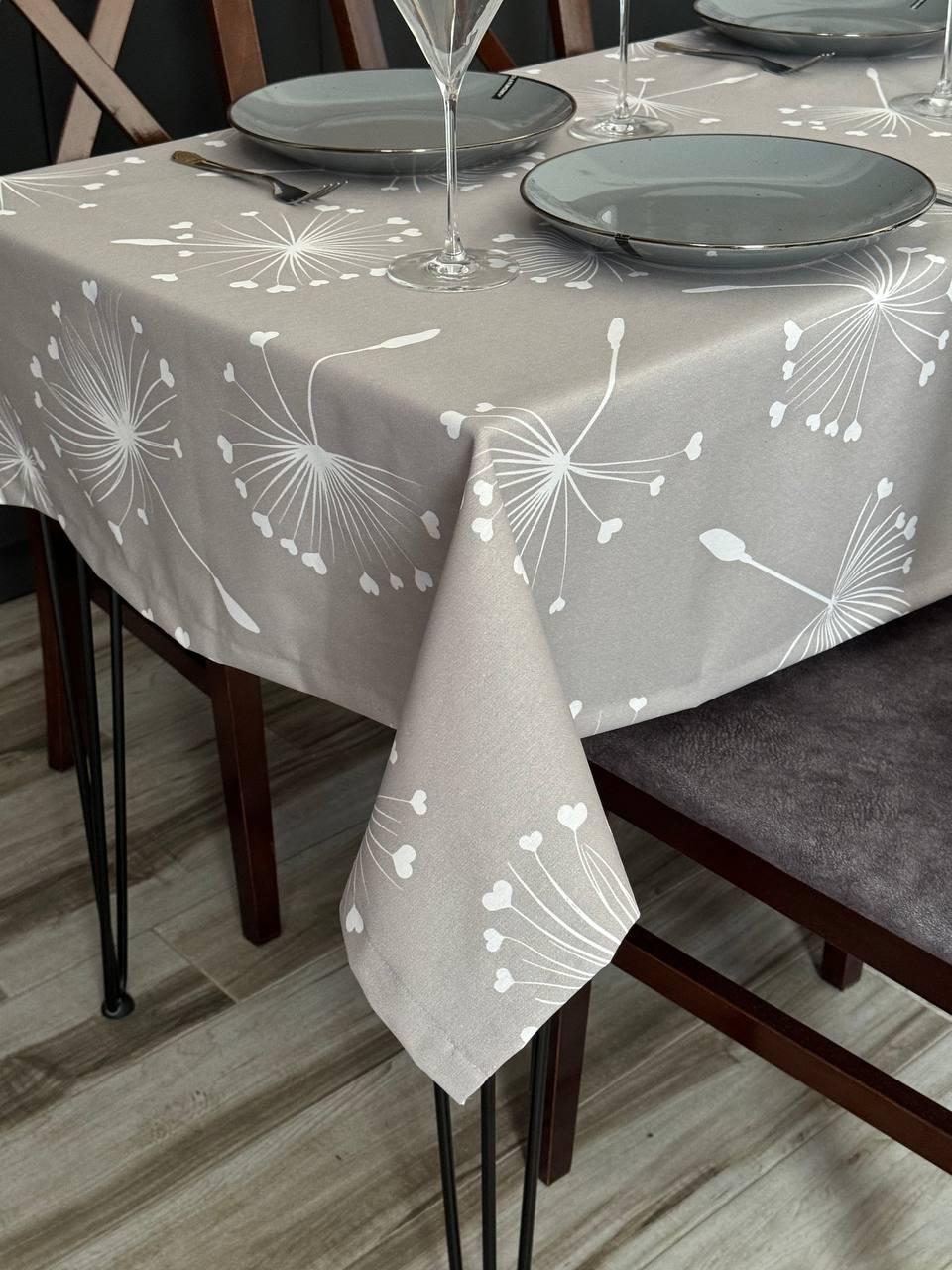 Linen waterproof tablecloth with Teflon, Geometry collection, luxury quality (custom or standard size)
