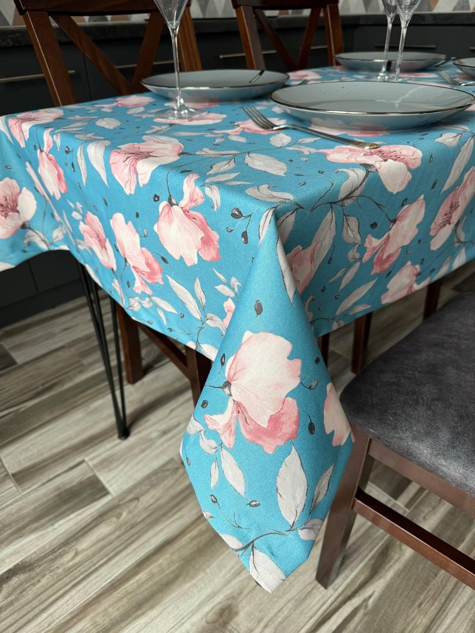Linen waterproof tablecloth with Teflon, Geometry collection, luxury quality (custom or standard size)