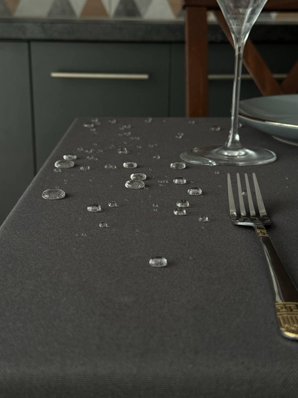 Linen waterproof tablecloth with Teflon, Geometry collection, luxury quality (custom or standard size)