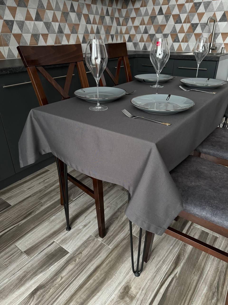 Linen waterproof tablecloth with Teflon, Geometry collection, luxury quality (custom or standard size)