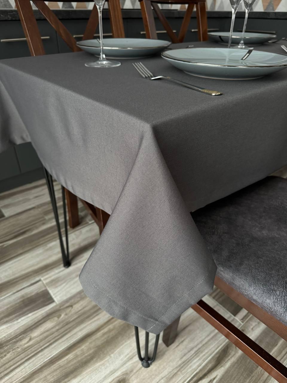Linen waterproof tablecloth with Teflon, Geometry collection, luxury quality (custom or standard size)