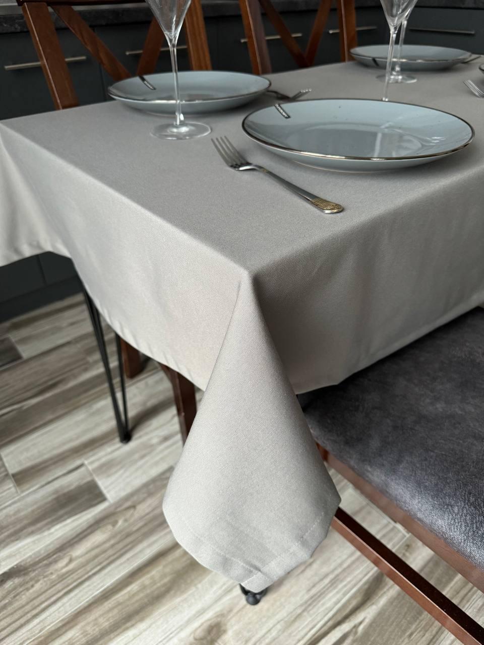 Linen waterproof tablecloth with Teflon, Geometry collection, luxury quality (custom or standard size)
