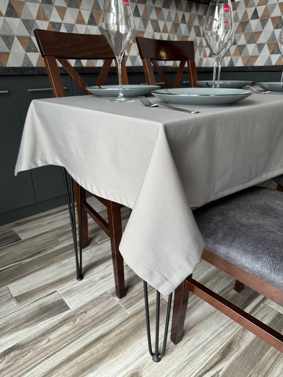 Linen waterproof tablecloth with Teflon, Geometry collection, luxury quality (custom or standard size)