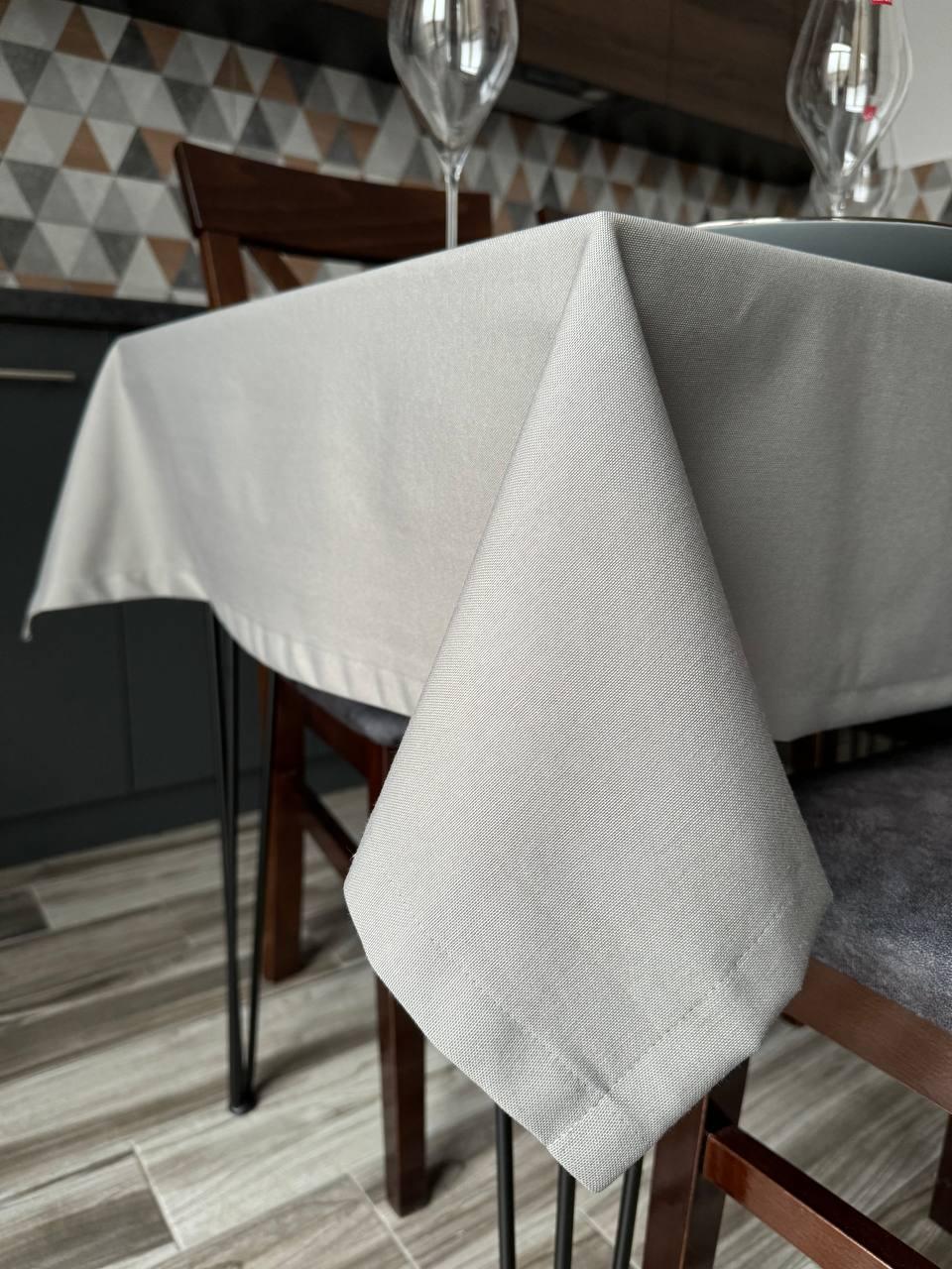 Linen waterproof tablecloth with Teflon, Geometry collection, luxury quality (custom or standard size)