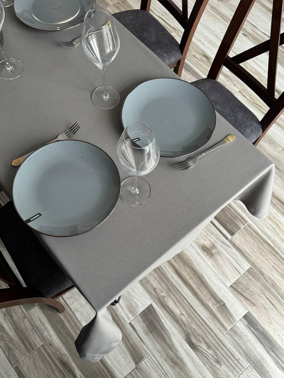 Linen waterproof tablecloth with Teflon, Geometry collection, luxury quality (custom or standard size)