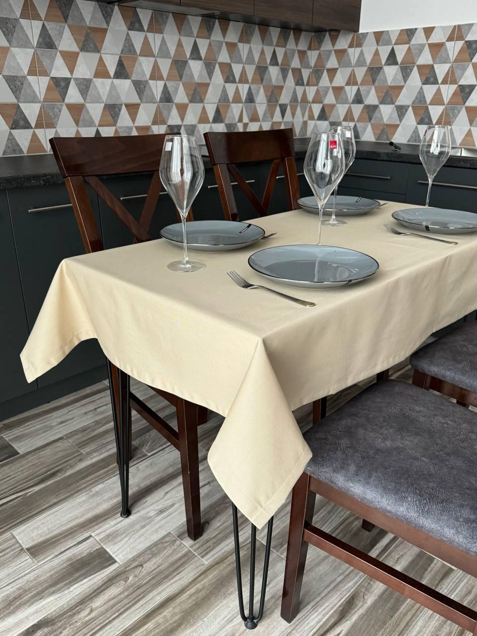 Linen waterproof tablecloth with Teflon, Geometry collection, luxury quality (custom or standard size)
