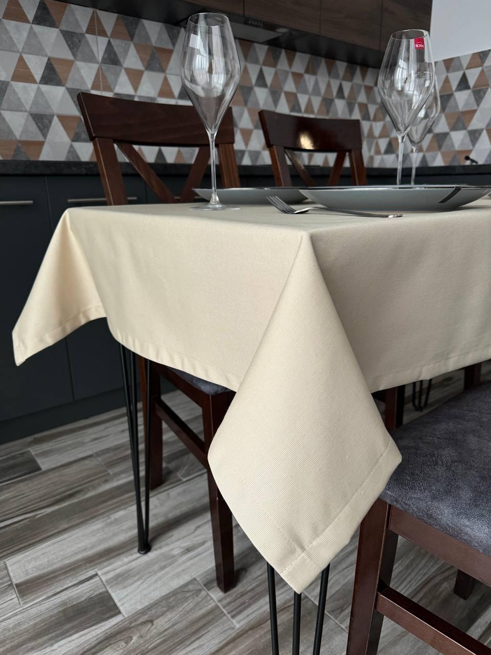 Linen waterproof tablecloth with Teflon, Geometry collection, luxury quality (custom or standard size)