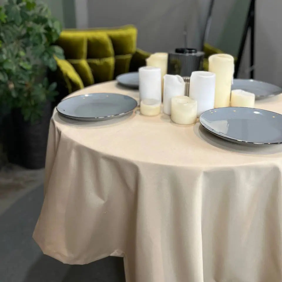 Linen waterproof tablecloth with Teflon, Geometry collection, luxury quality (custom or standard size)