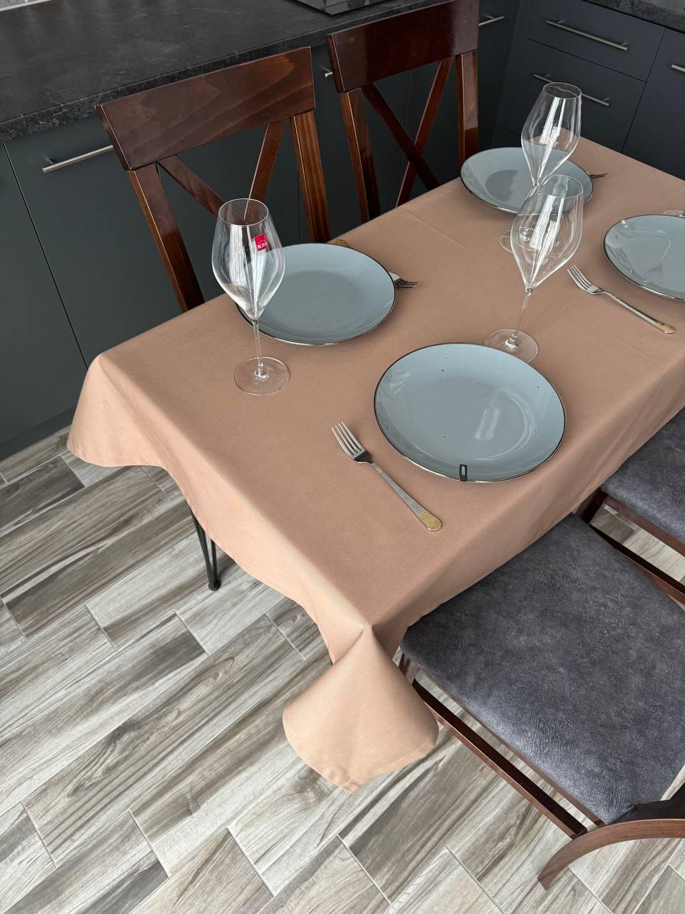 Linen waterproof tablecloth with Teflon, Geometry collection, luxury quality (custom or standard size)