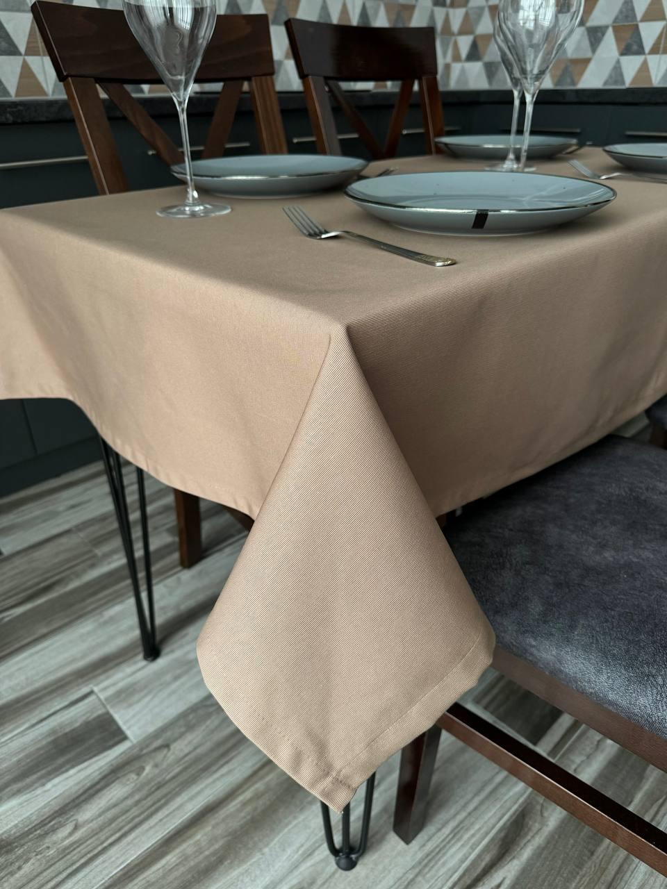 Linen waterproof tablecloth with Teflon, Geometry collection, luxury quality (custom or standard size)