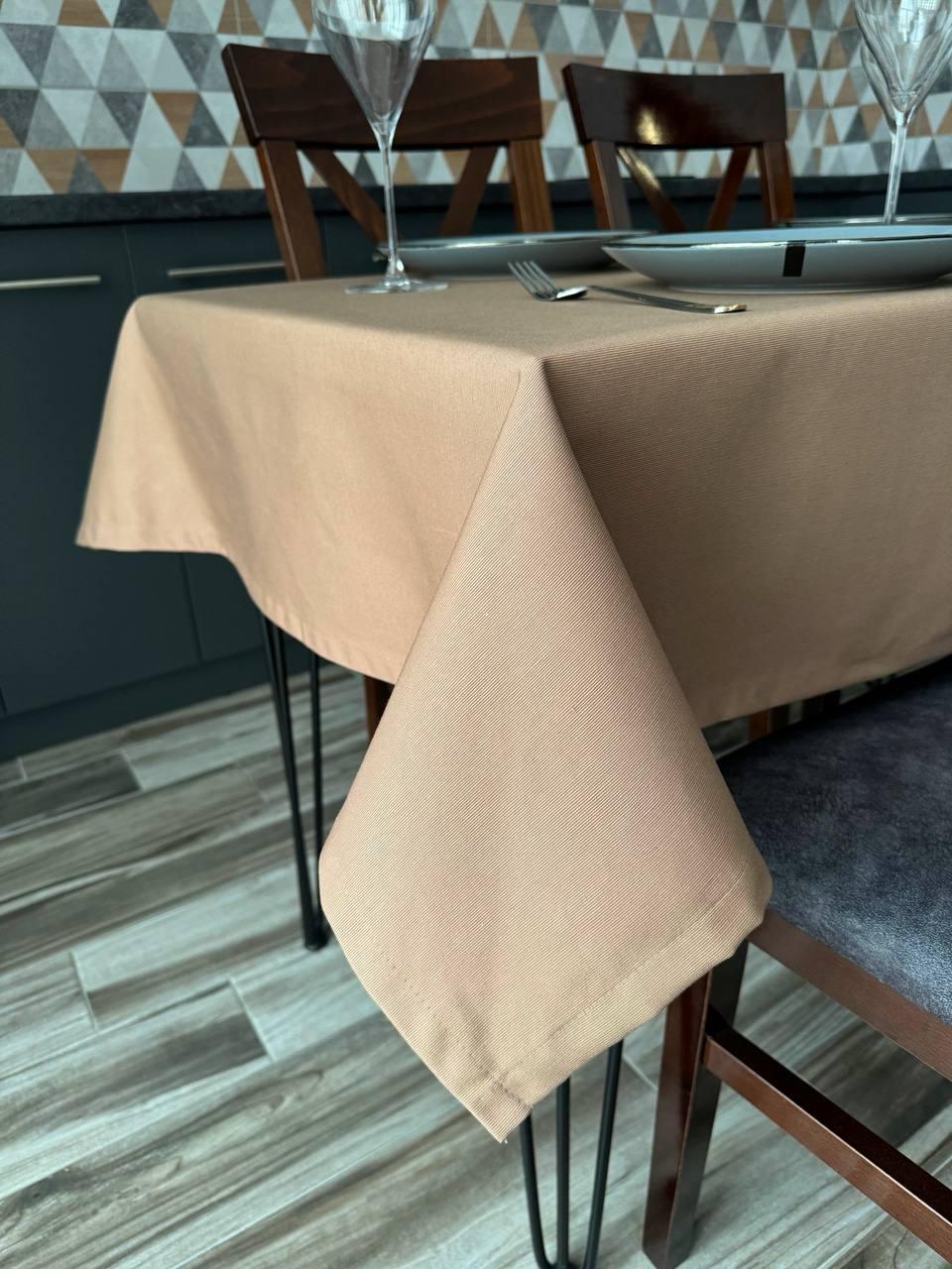 Linen waterproof tablecloth with Teflon, Geometry collection, luxury quality (custom or standard size)