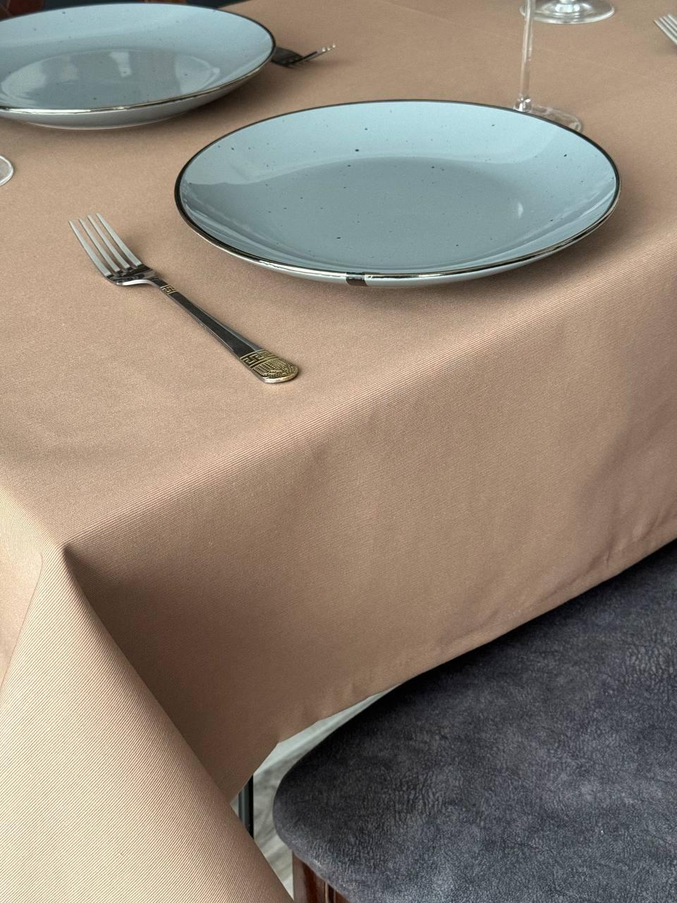 Linen waterproof tablecloth with Teflon, Geometry collection, luxury quality (custom or standard size)