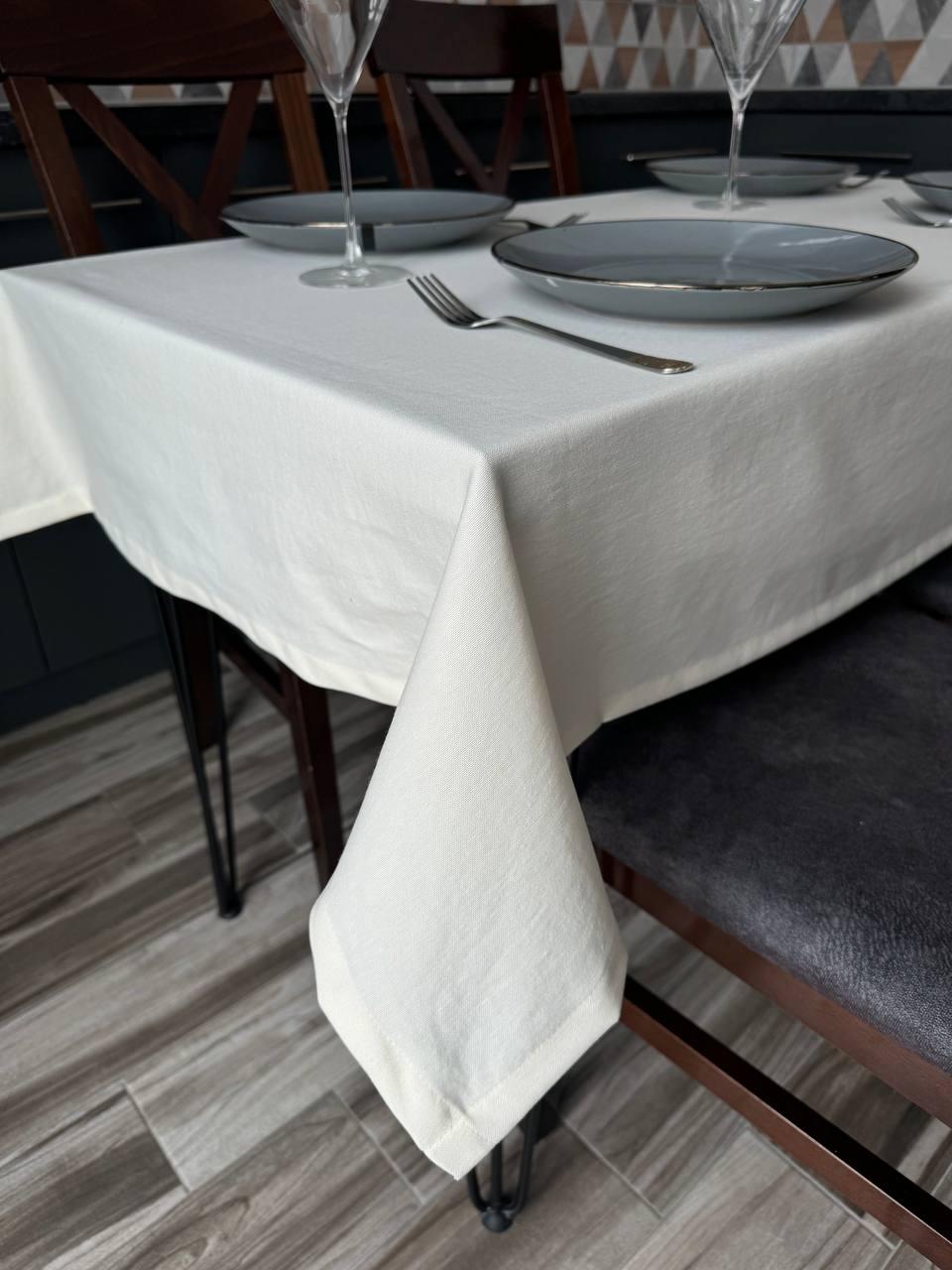 Linen waterproof tablecloth with Teflon, Geometry collection, luxury quality (custom or standard size)