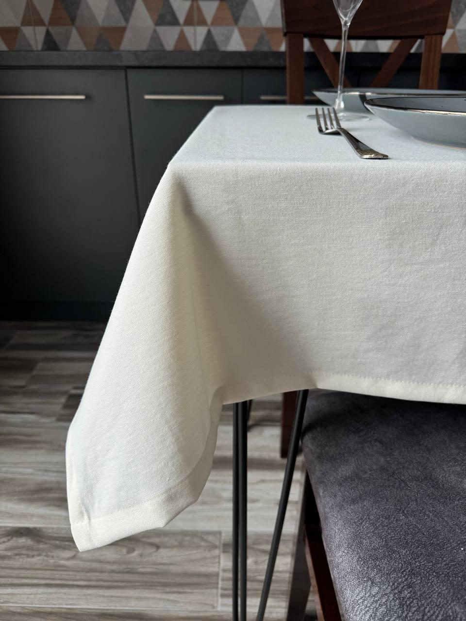 Linen waterproof tablecloth with Teflon, Geometry collection, luxury quality (custom or standard size)