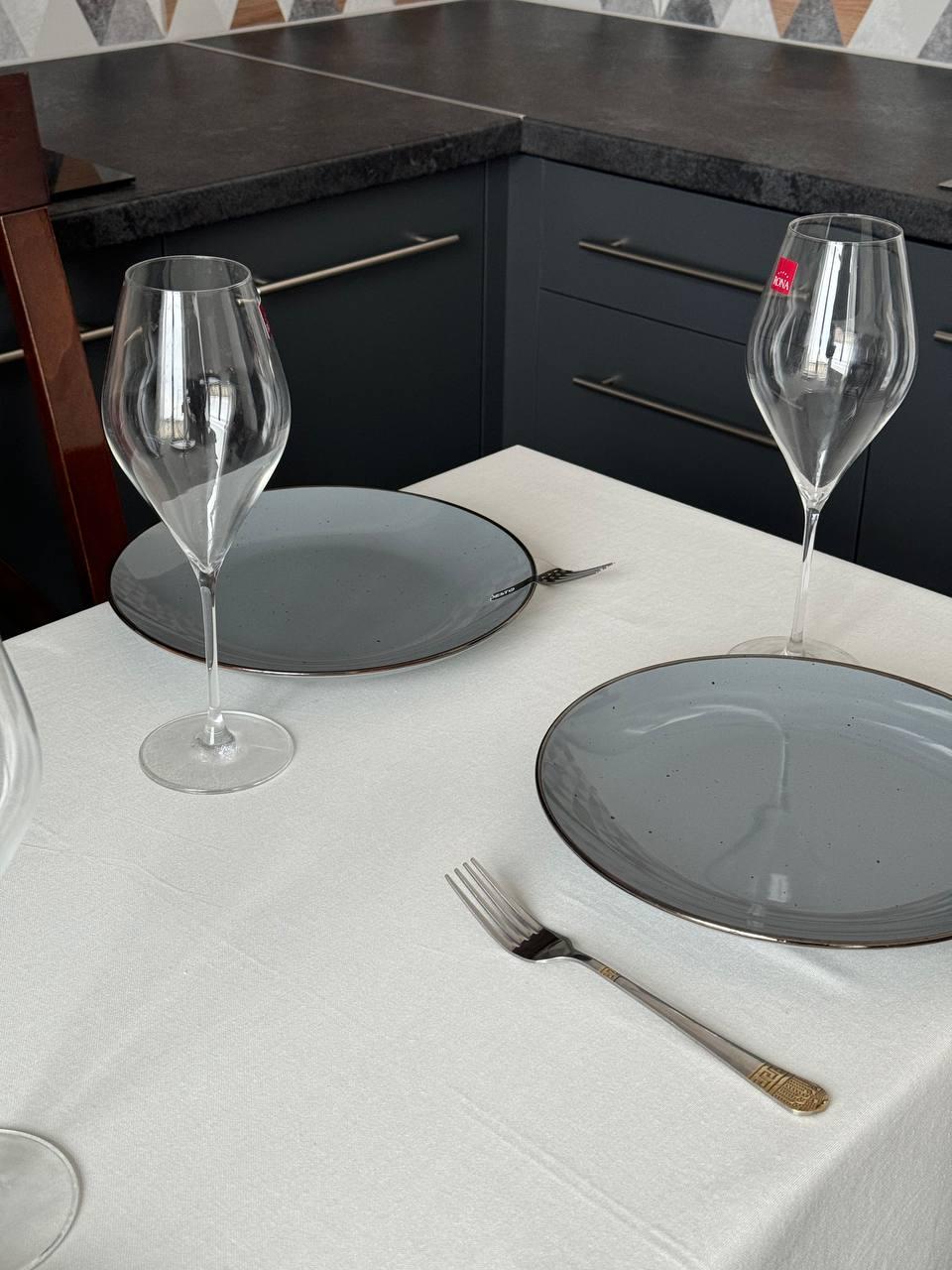 Linen waterproof tablecloth with Teflon, Geometry collection, luxury quality (custom or standard size)