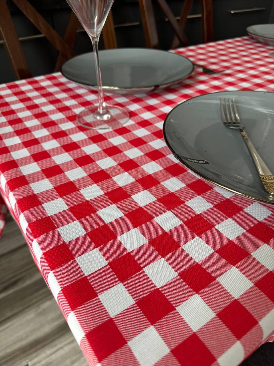 Linen waterproof tablecloth with Teflon, Geometry collection, luxury quality (custom or standard size)