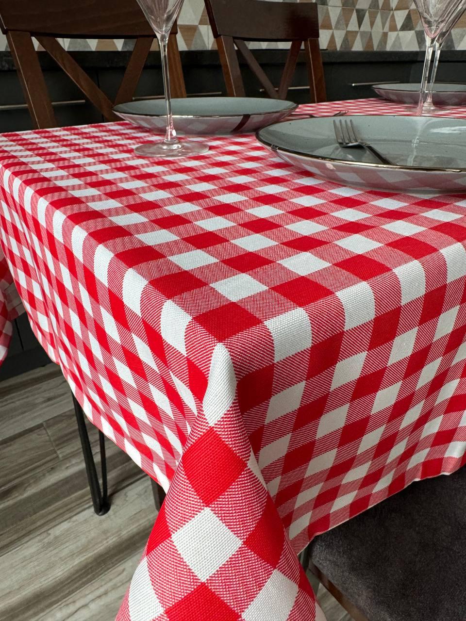 Linen waterproof tablecloth with Teflon, Geometry collection, luxury quality (custom or standard size)