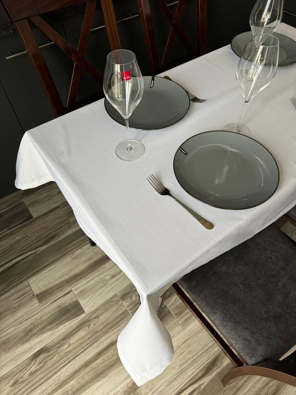 Linen waterproof tablecloth with Teflon, Geometry collection, luxury quality (custom or standard size)