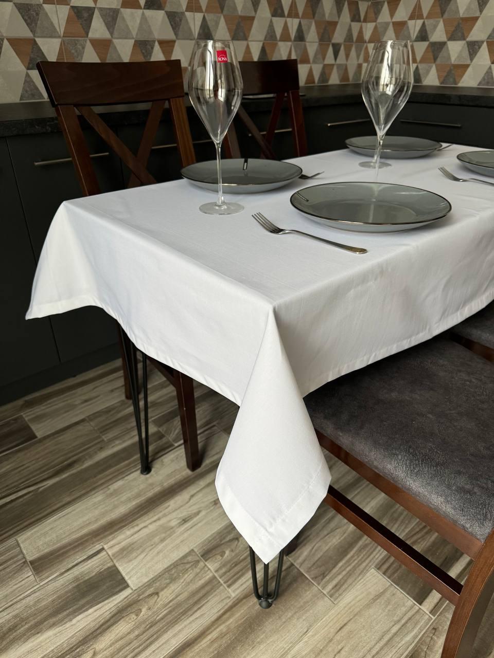 Linen waterproof tablecloth with Teflon, Geometry collection, luxury quality (custom or standard size)