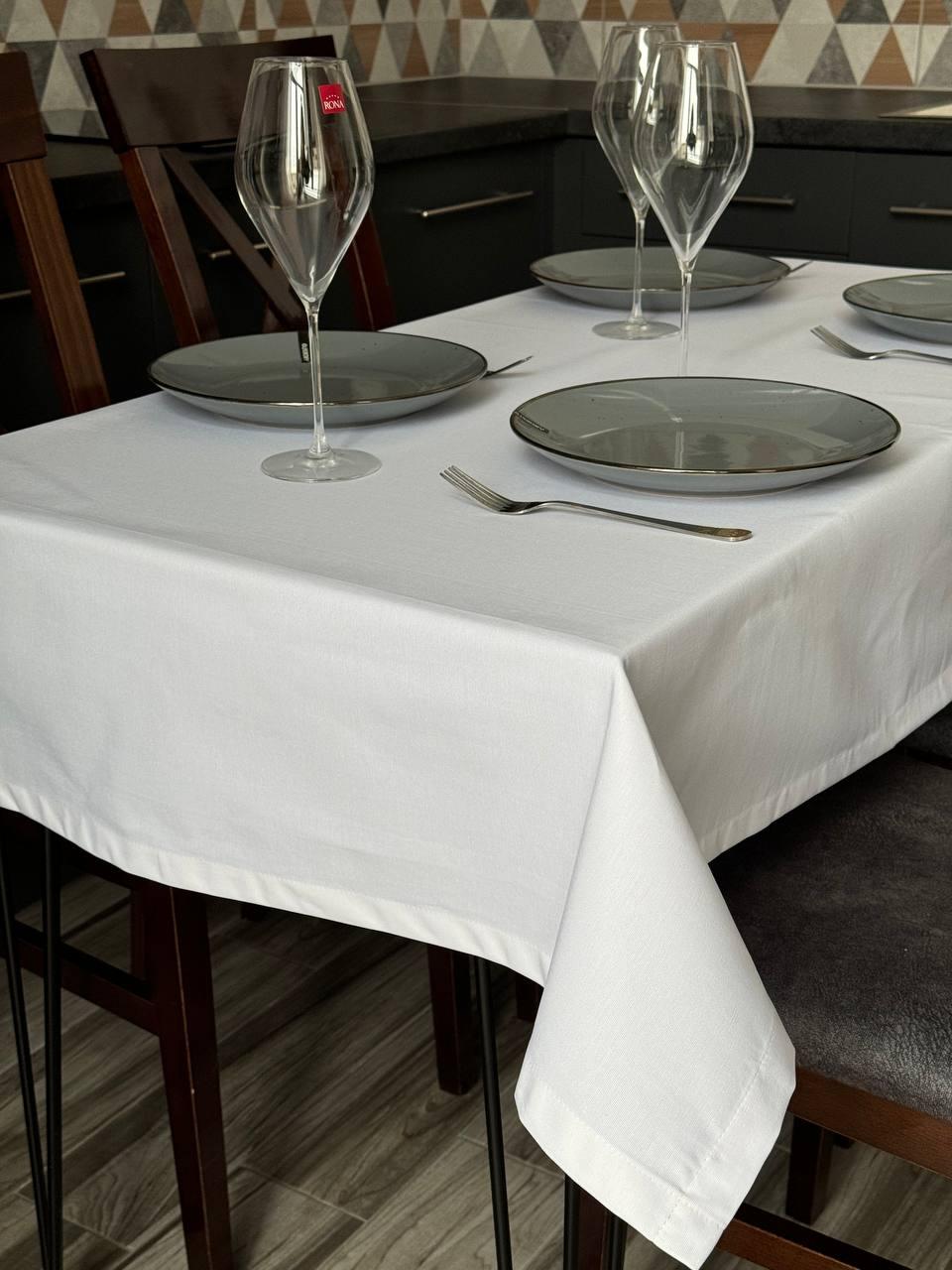 Linen waterproof tablecloth with Teflon, Geometry collection, luxury quality (custom or standard size)