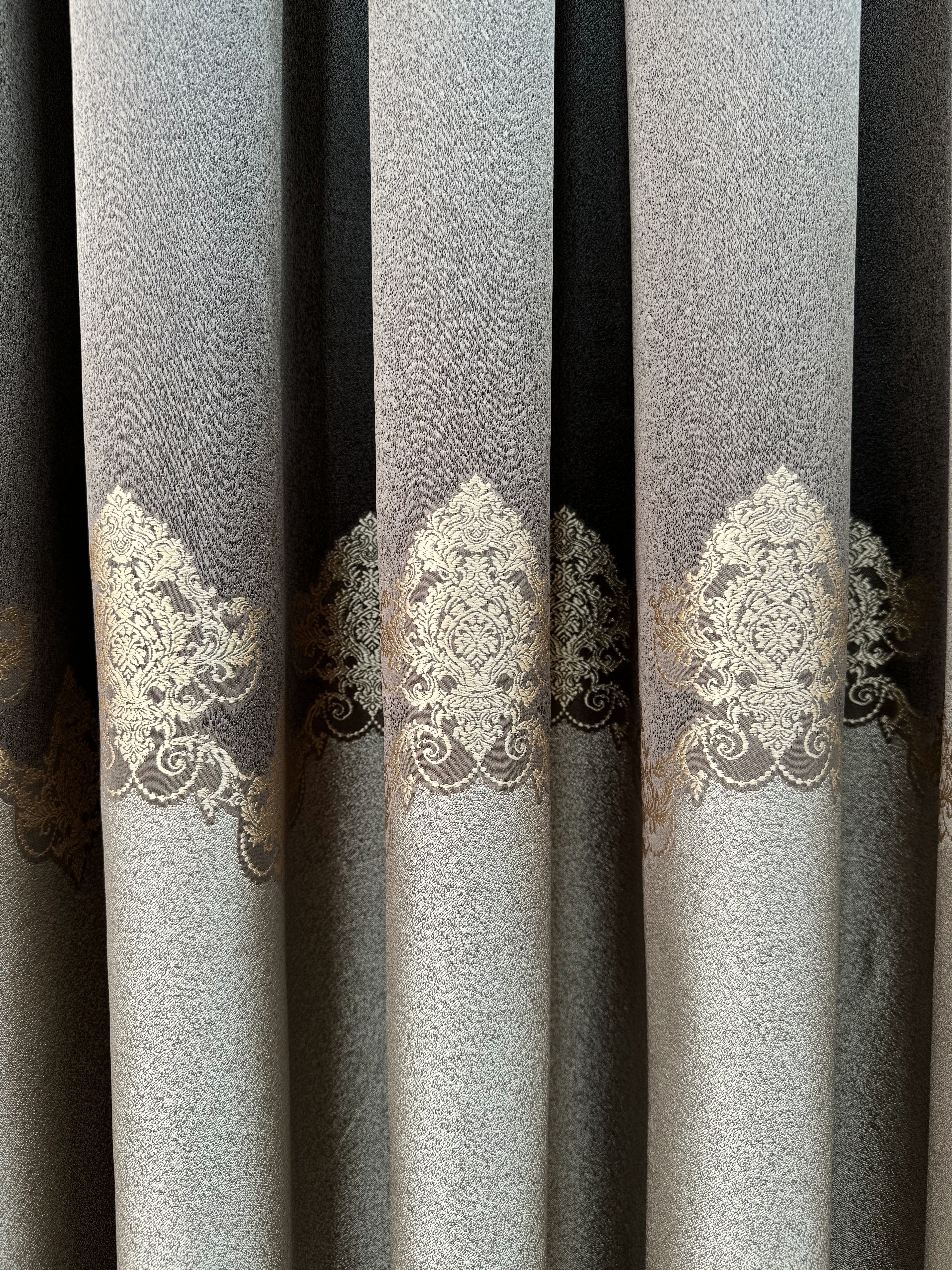 Premium quality curtain with a peephole “Royal”, brown color