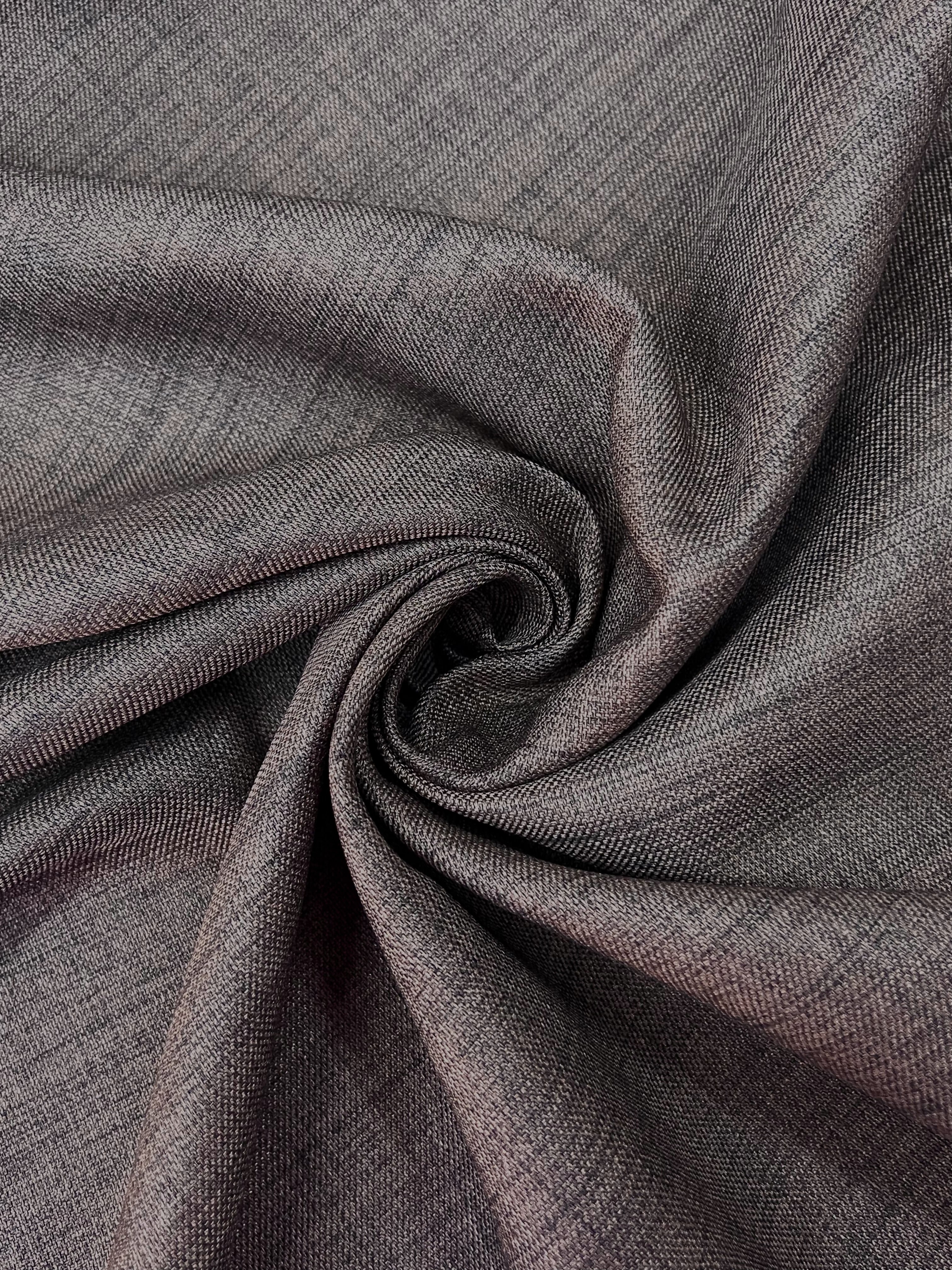 Plain linen curtain with blackout lining, brown color