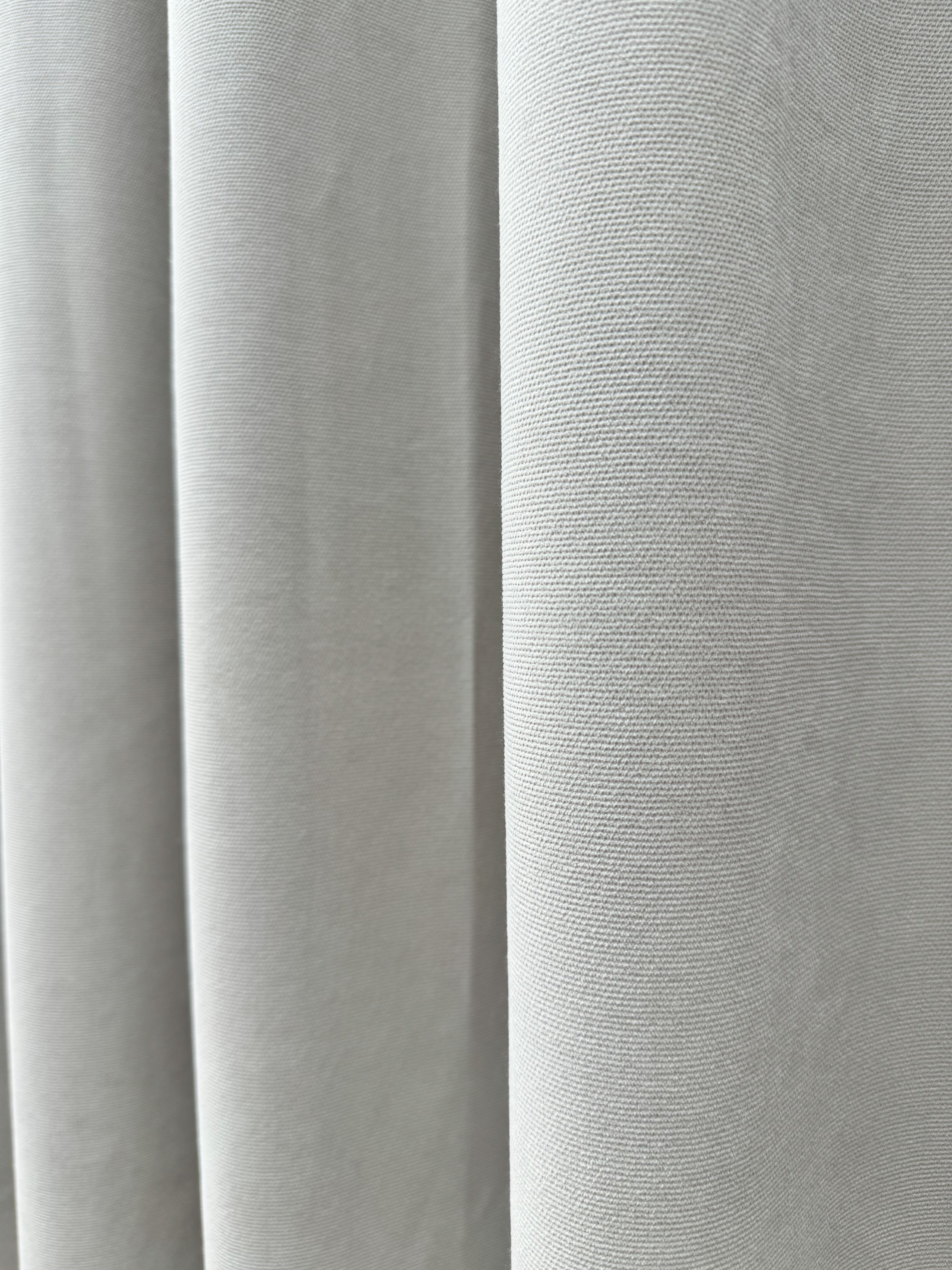 Plain microvelor curtain, light grey color