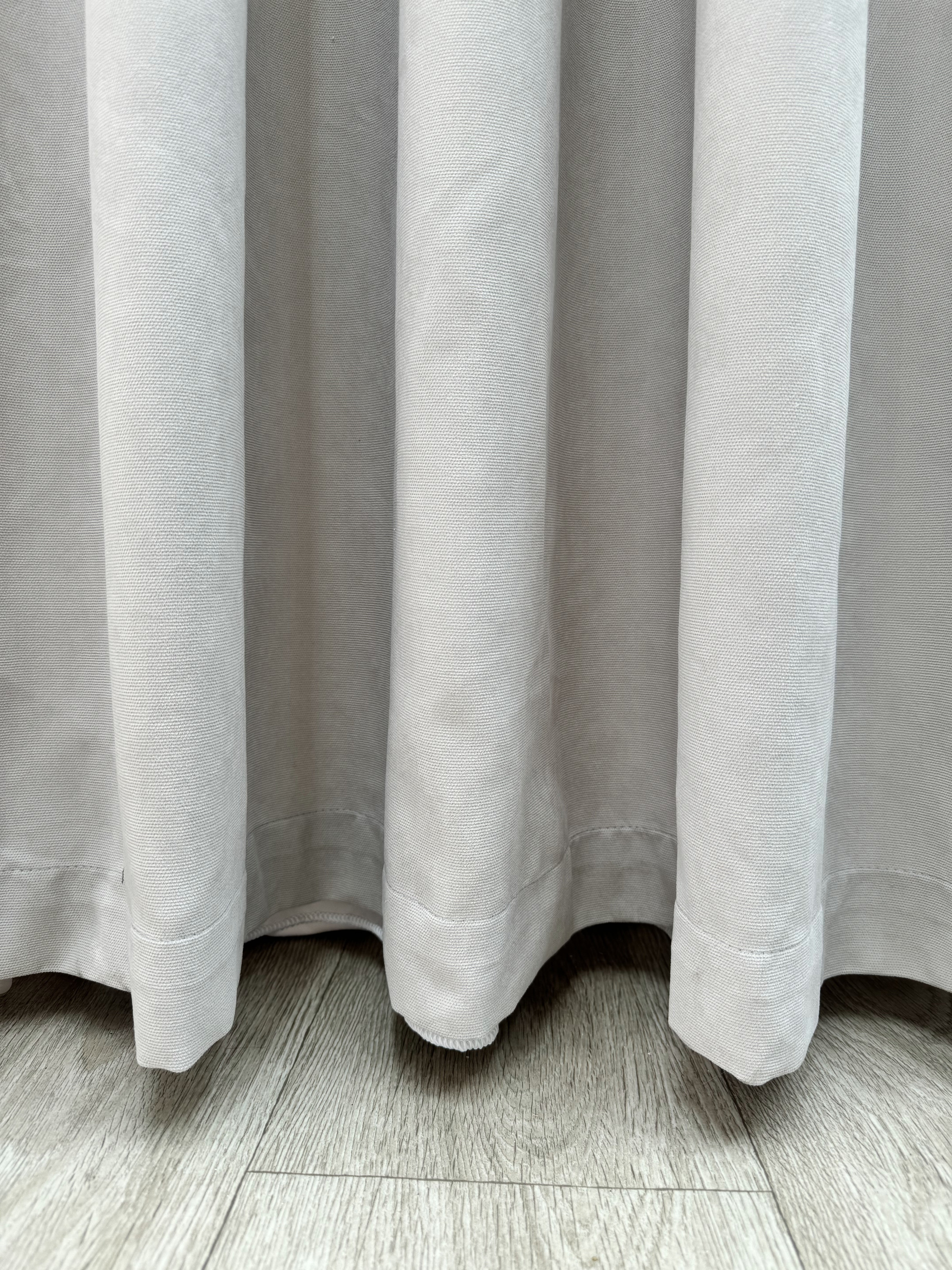 Plain microvelor curtain, light grey color
