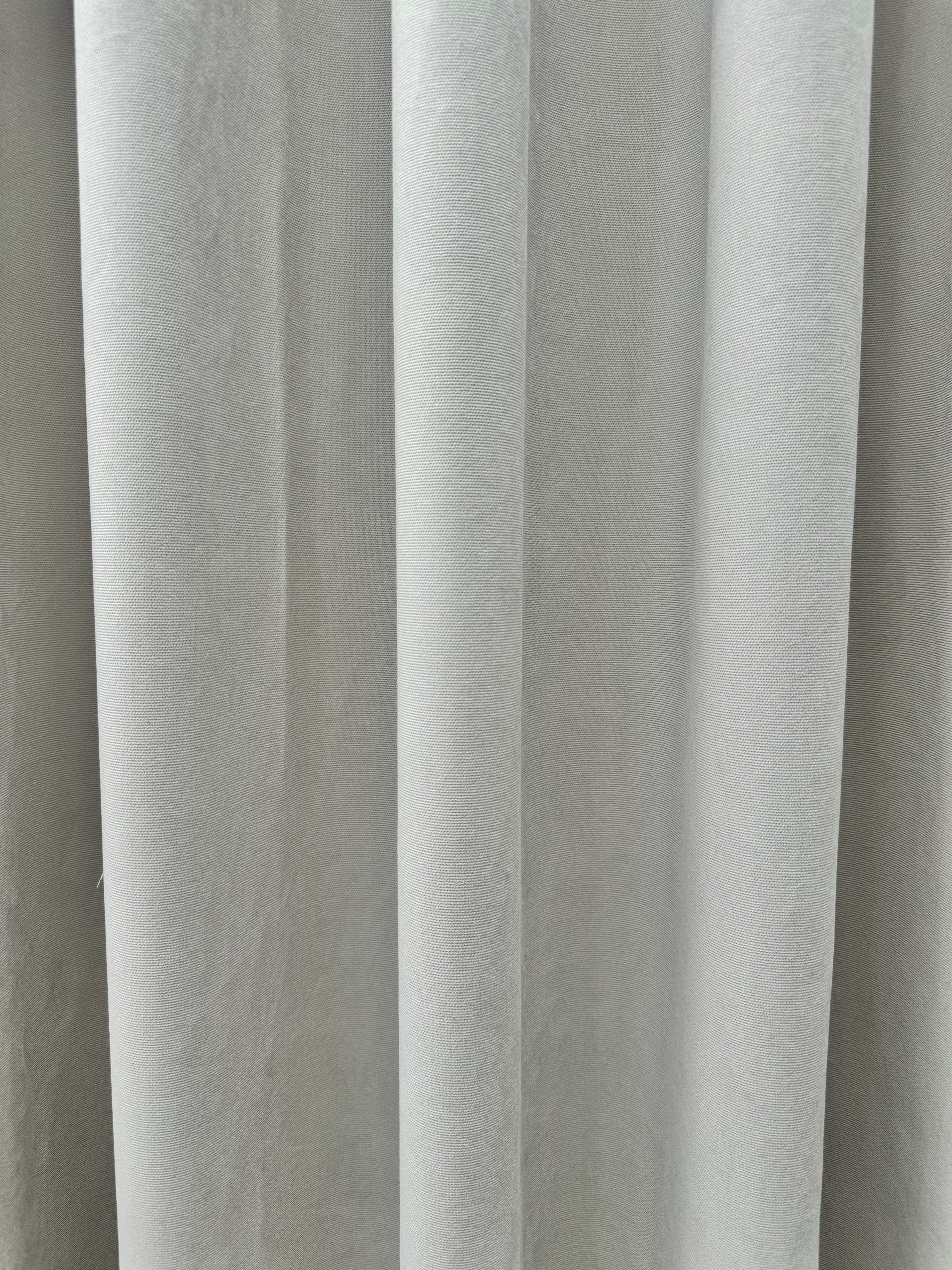 Plain microvelor curtain, light grey color