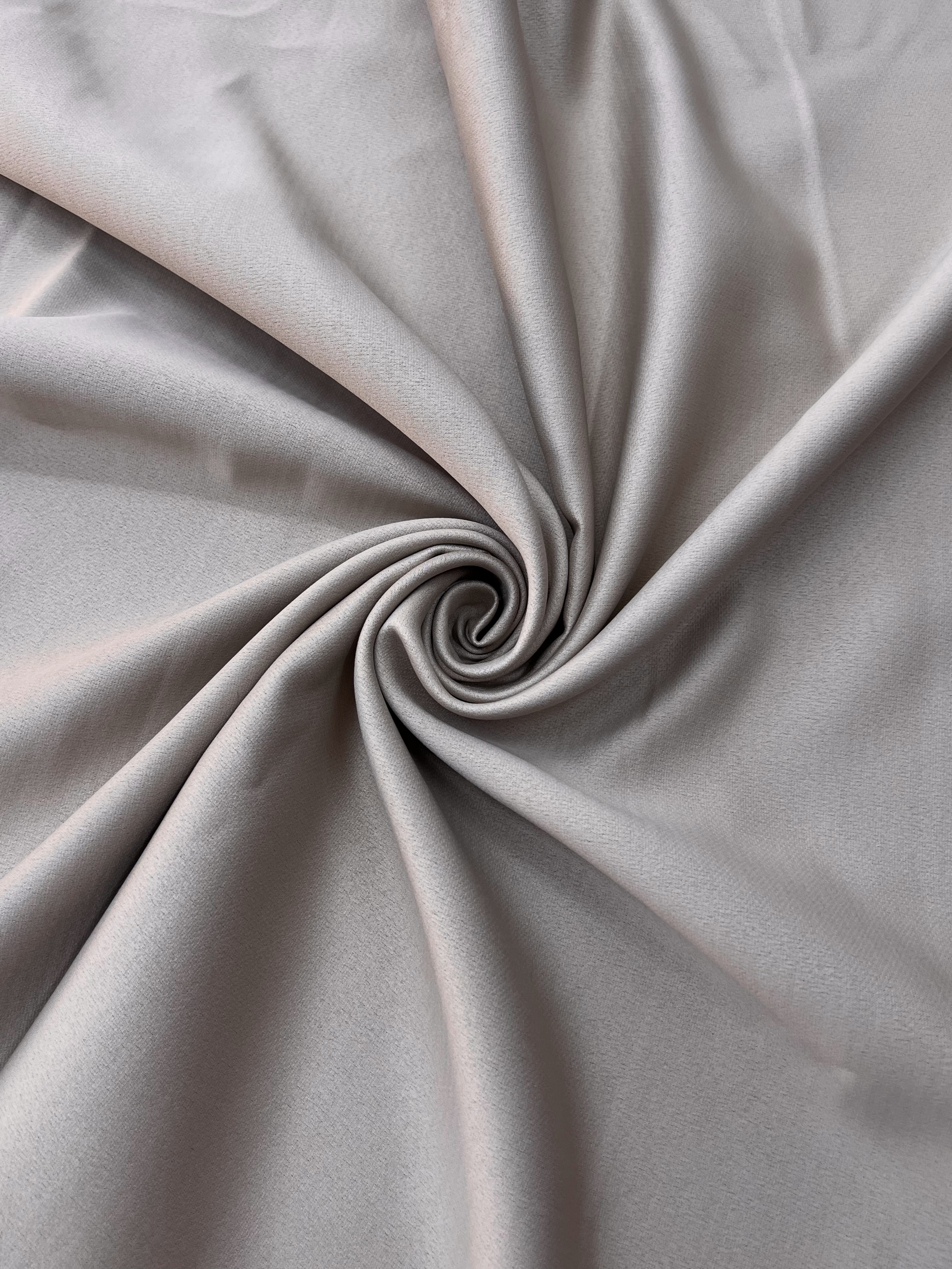 Plain linen curtain with blackout lining, cappuccino color