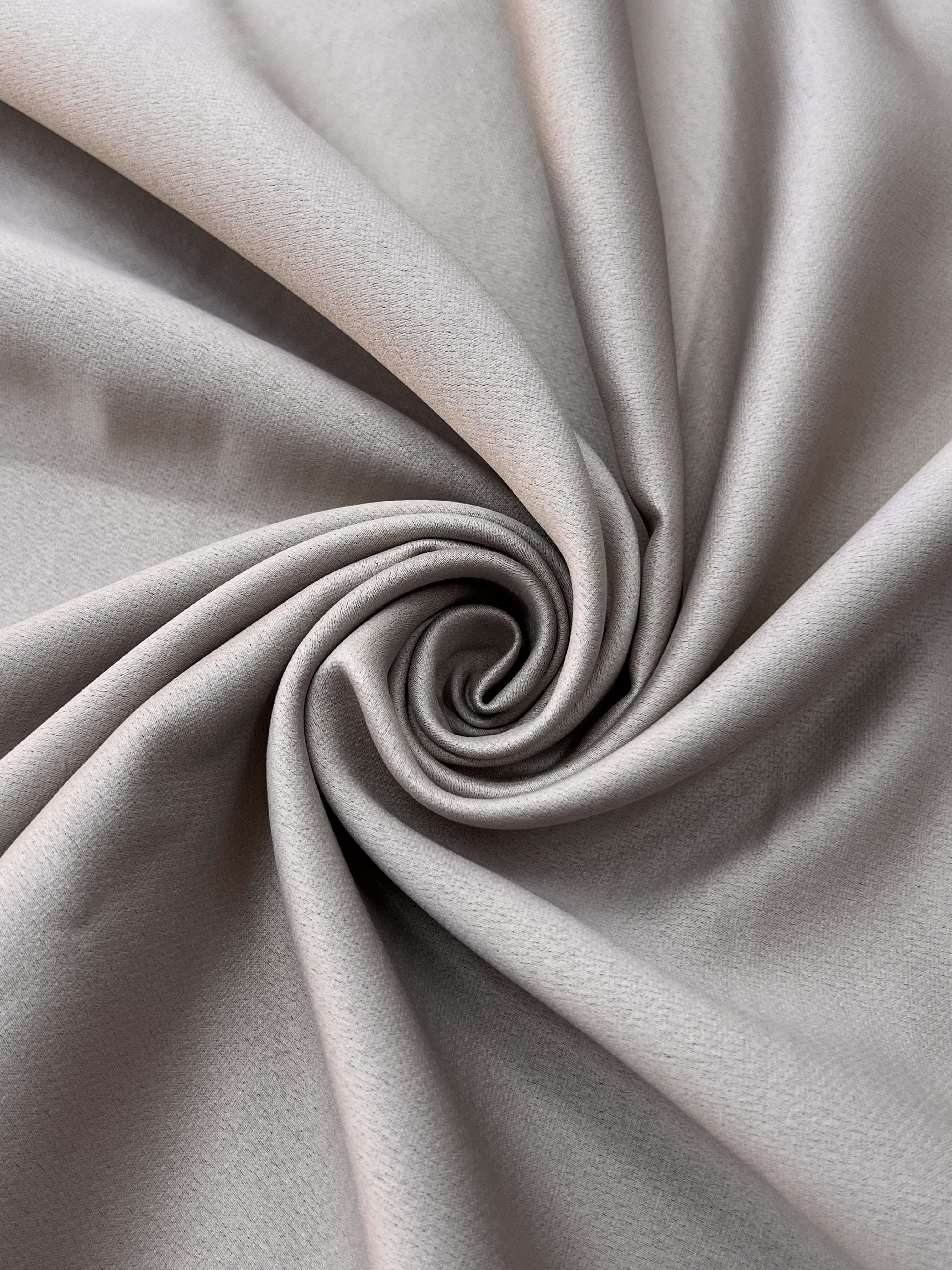 Plain linen curtain with blackout lining, cappuccino color