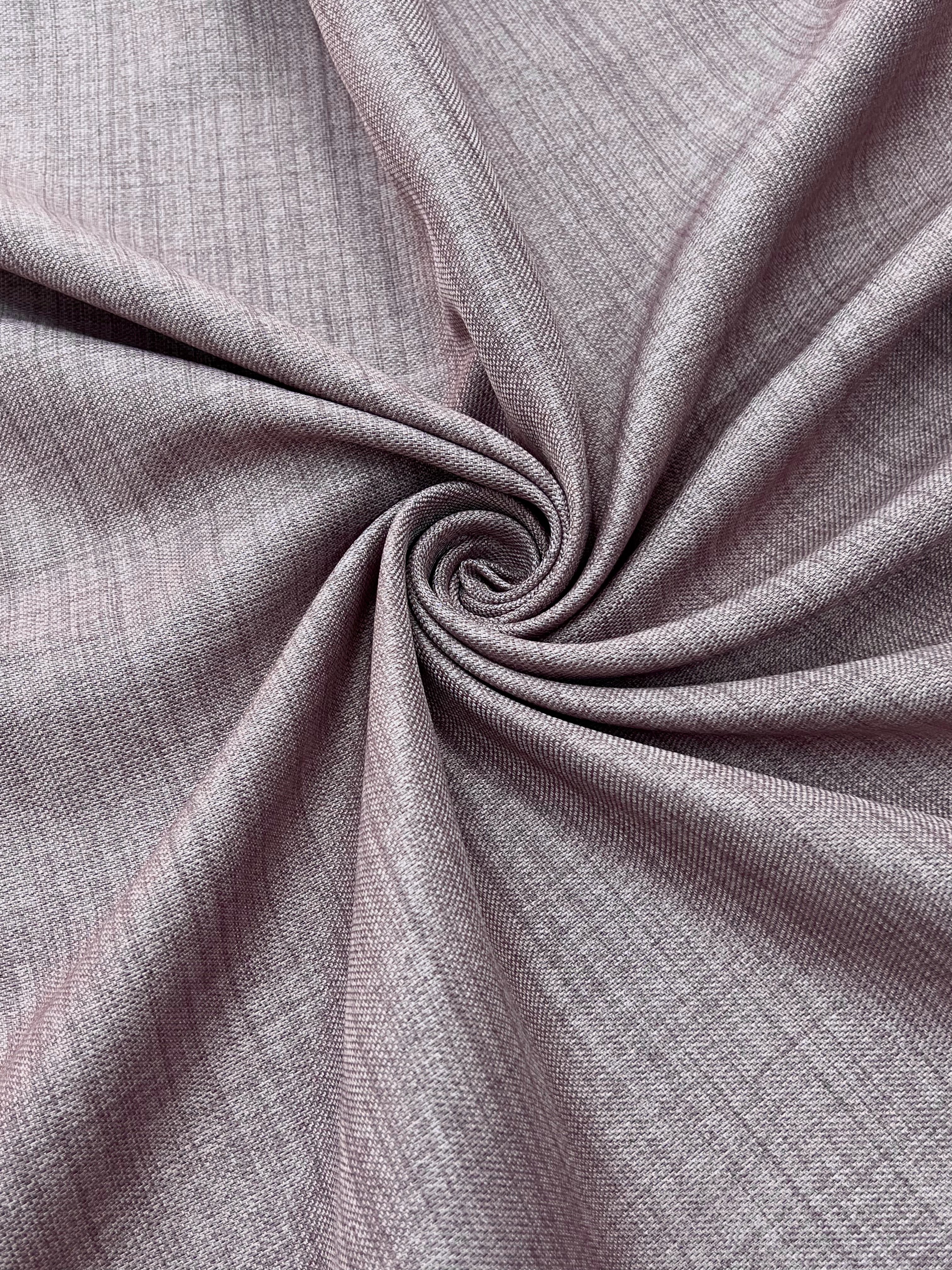 Plain linen curtain with blackout lining, pink color