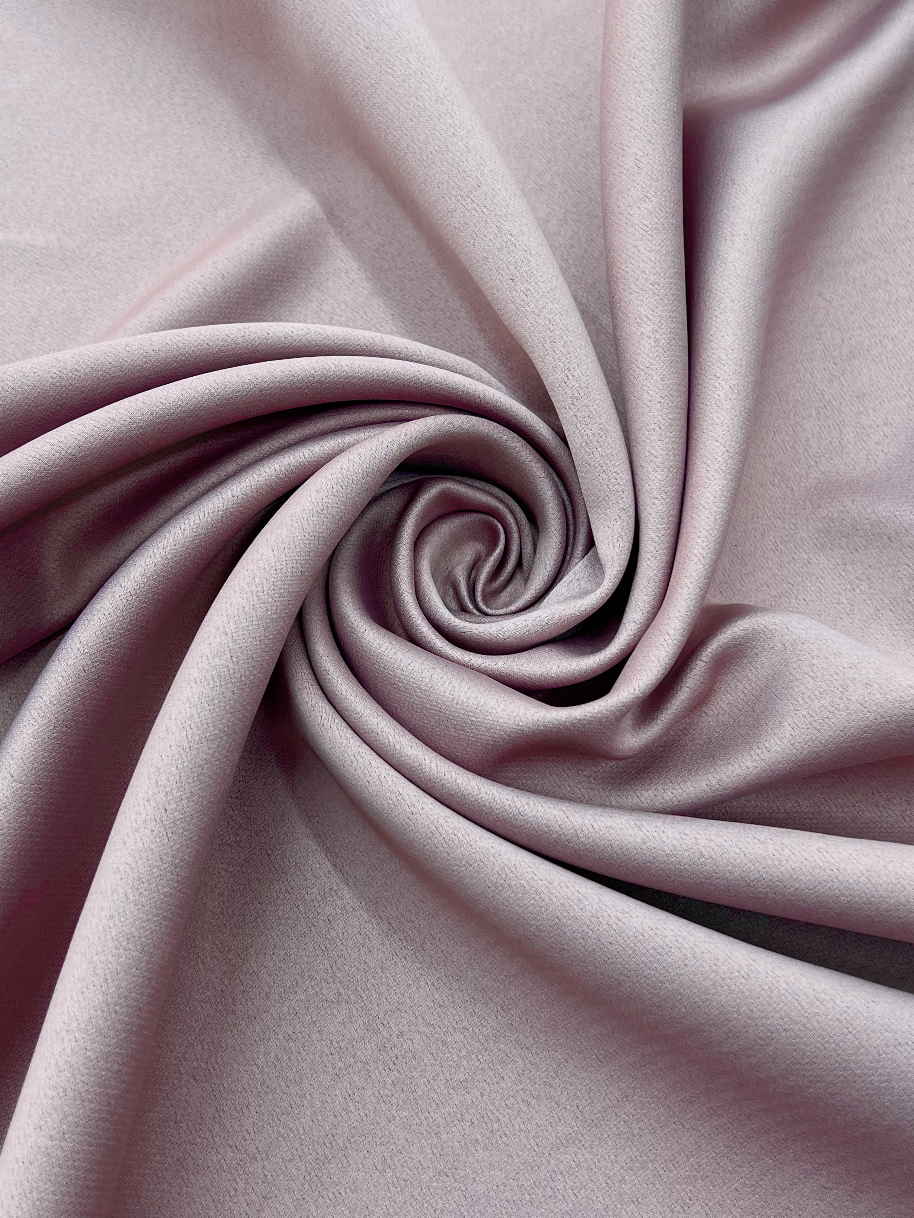 Plain linen curtain with blackout lining, pink color