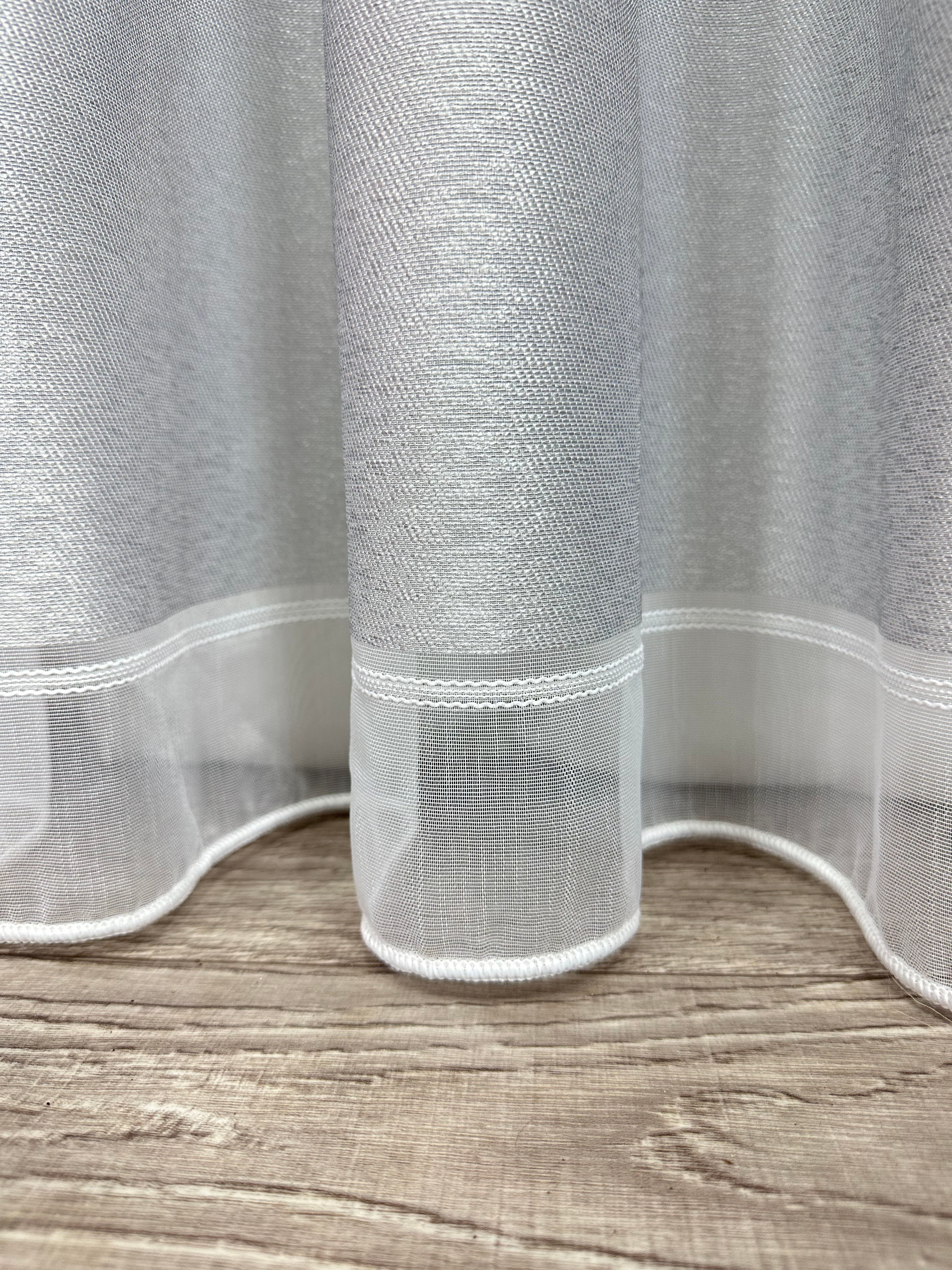 Bamboo-based sheer curtain with beautiful embroidery, gray color