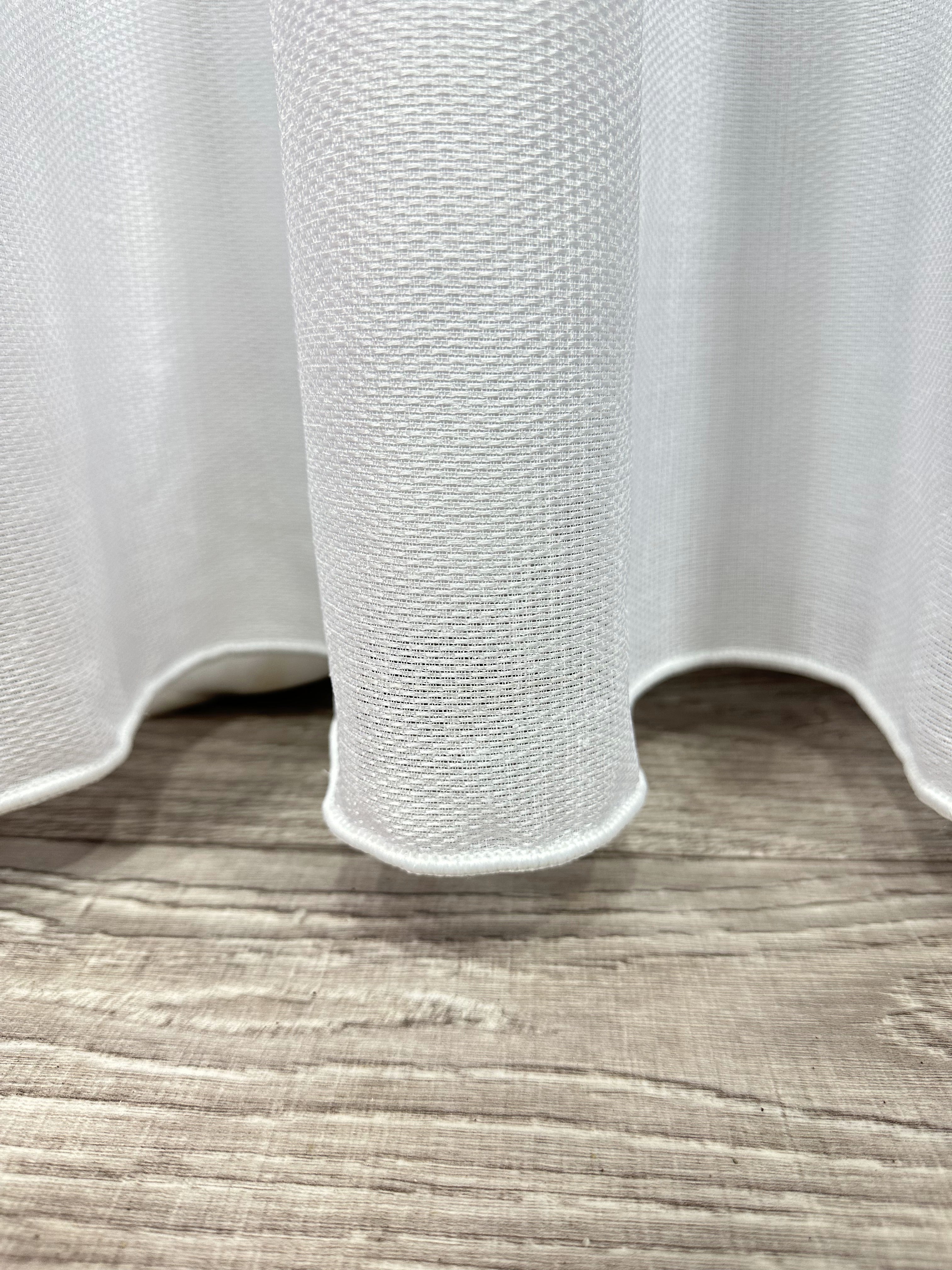 Linen sheer curtain with stripes, gray color