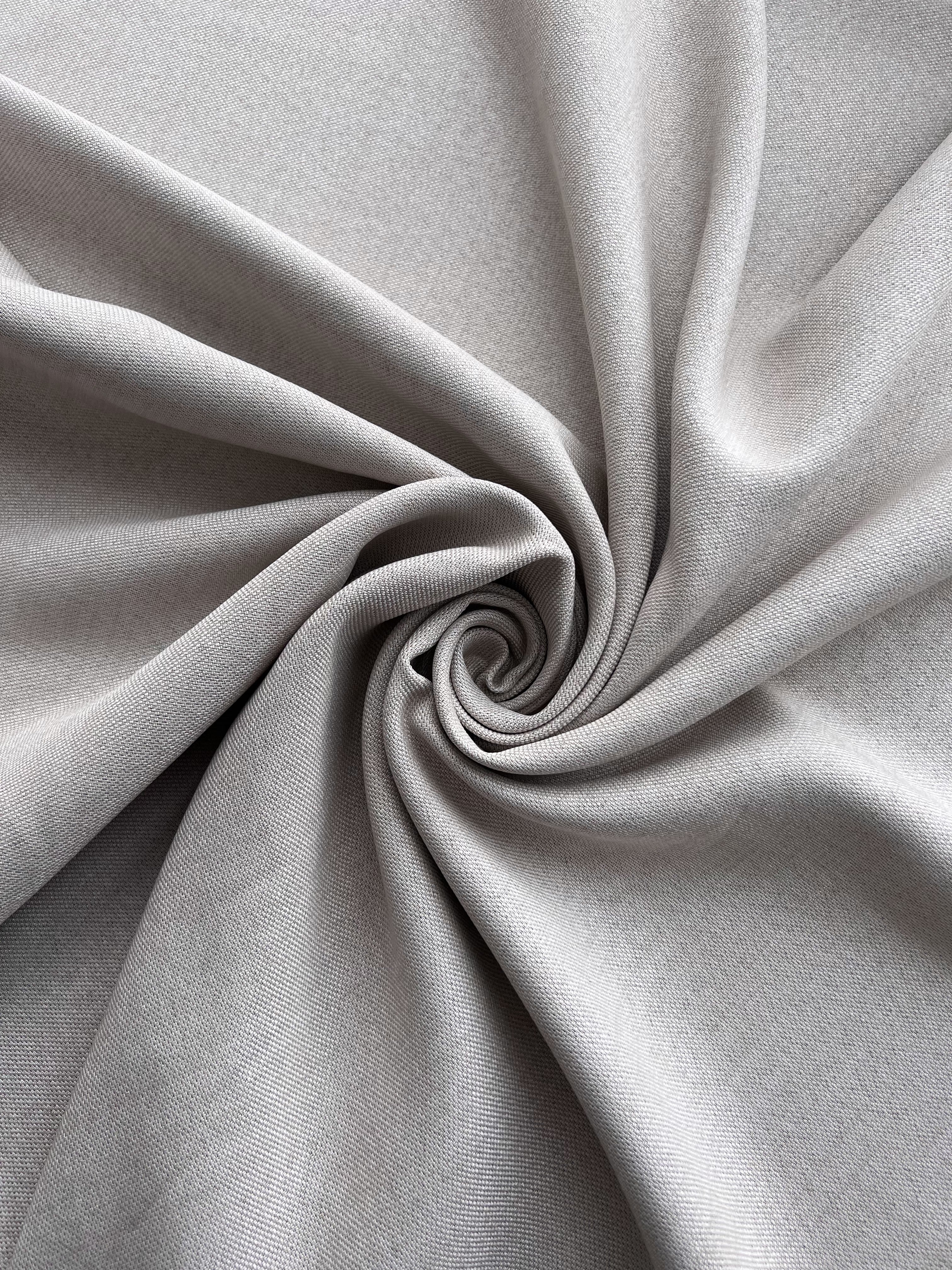 Plain linen curtain with blackout lining, milk color