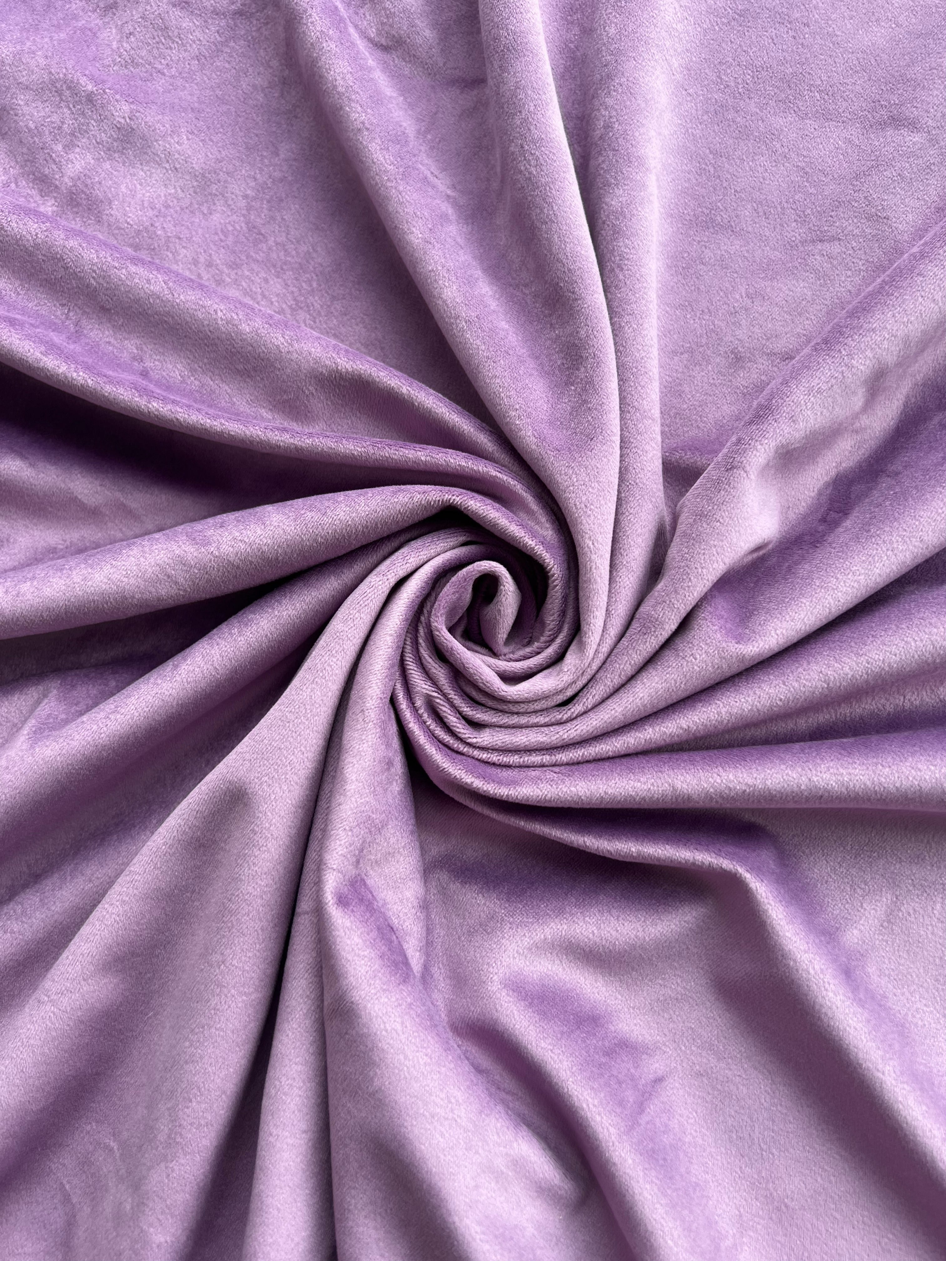 Velvet plain curtains, dark lavender color