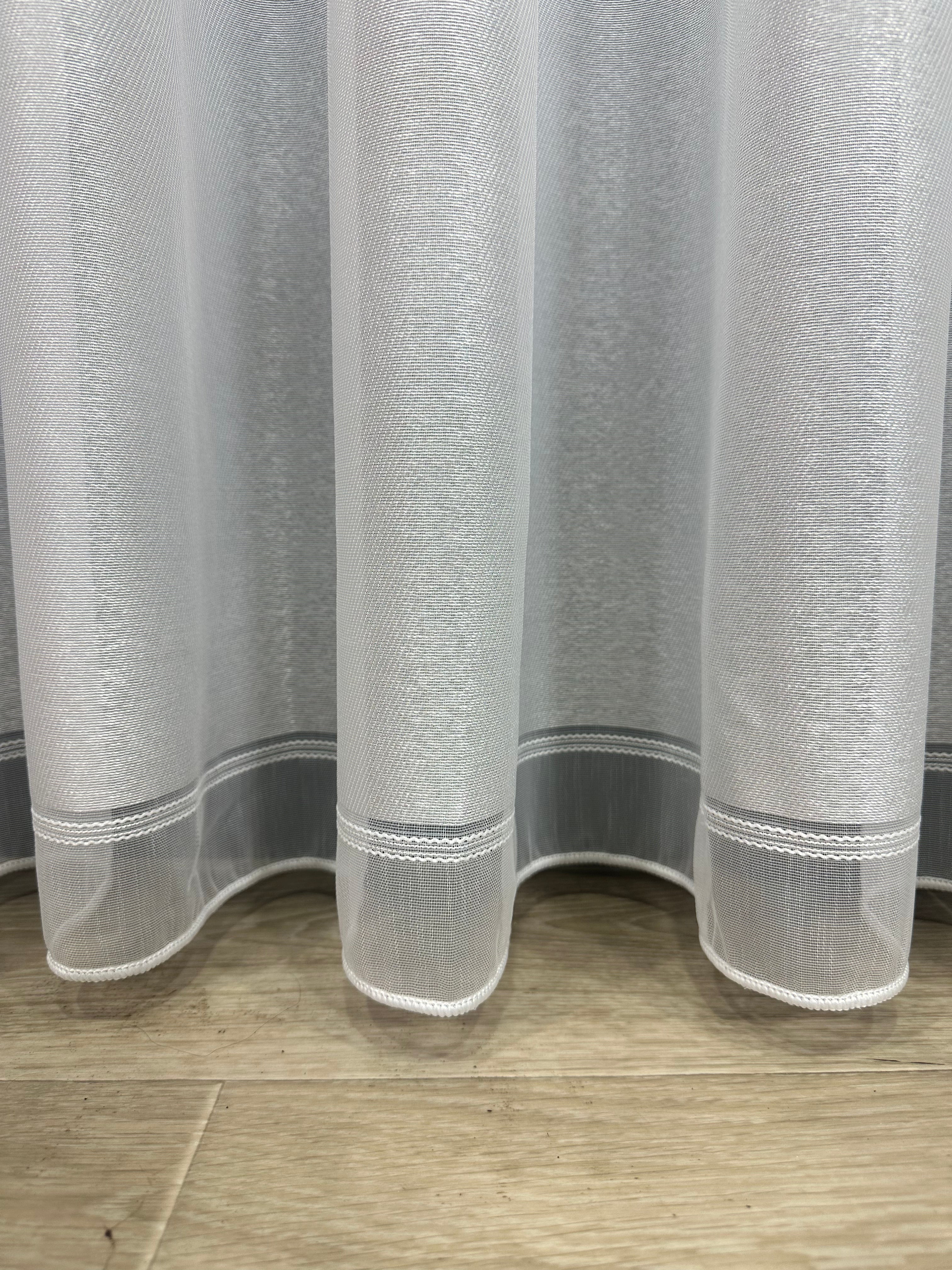 Bamboo-based sheer curtain with beautiful embroidery, milk color