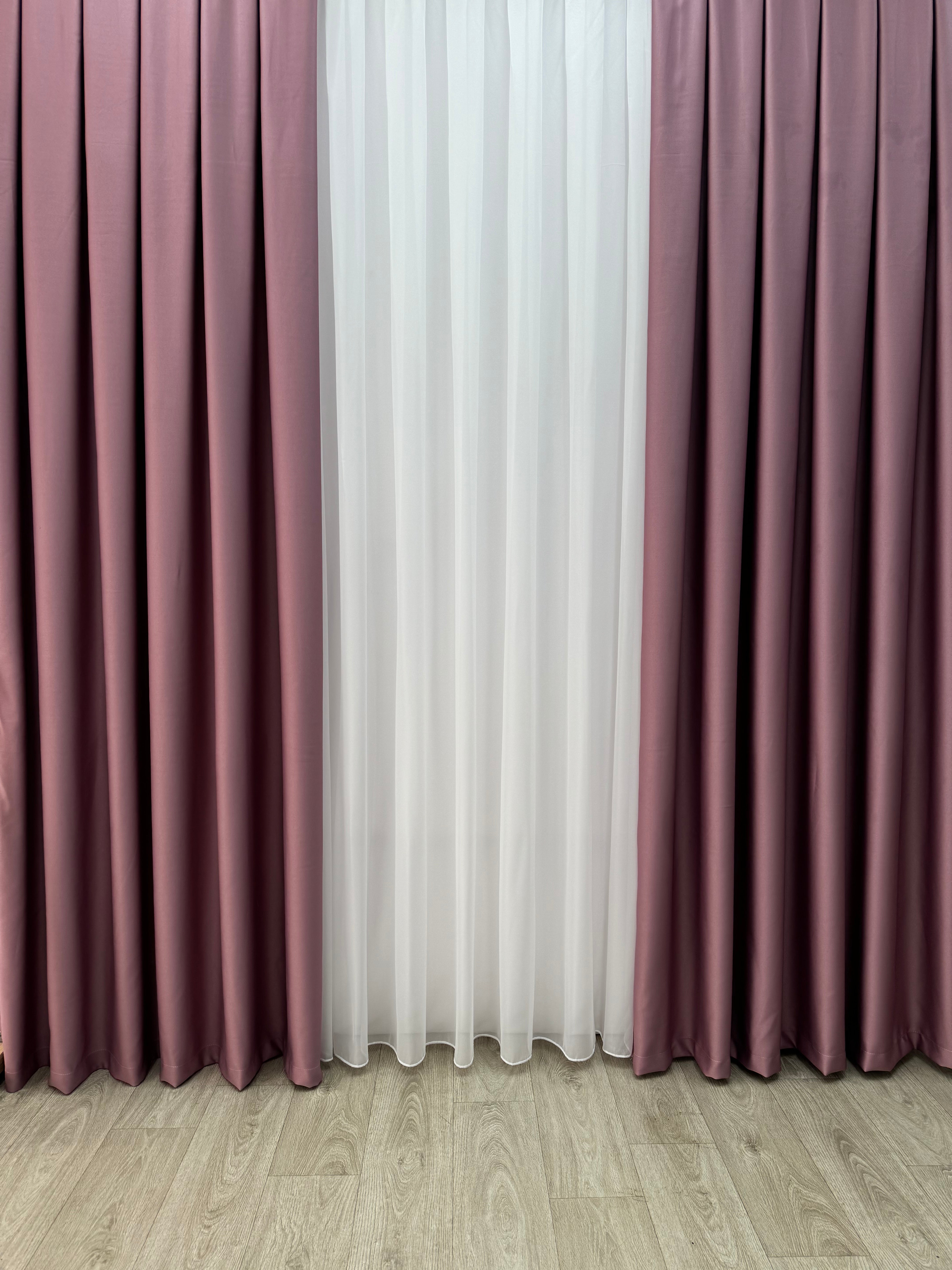 Monochrome "Blackout" curtain, lavender color